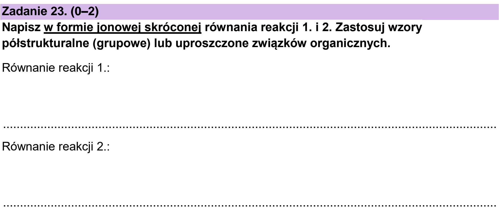 Matura, maj 2023, podgląd zadania 23