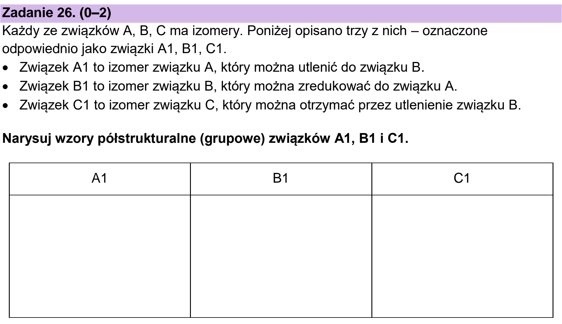 Matura, maj 2023, podgląd zadania 26