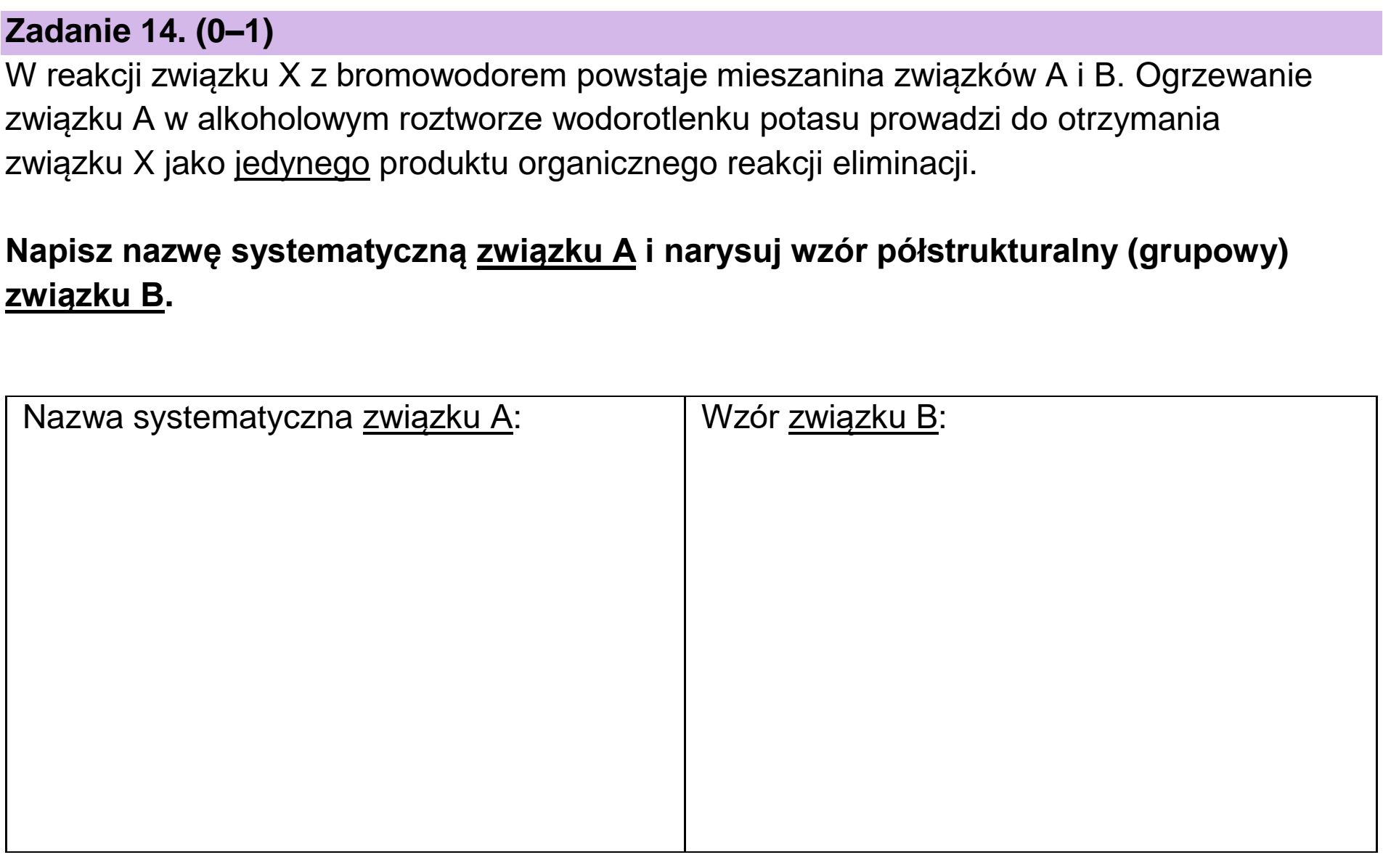Matura, maj 2024, zadanie 14