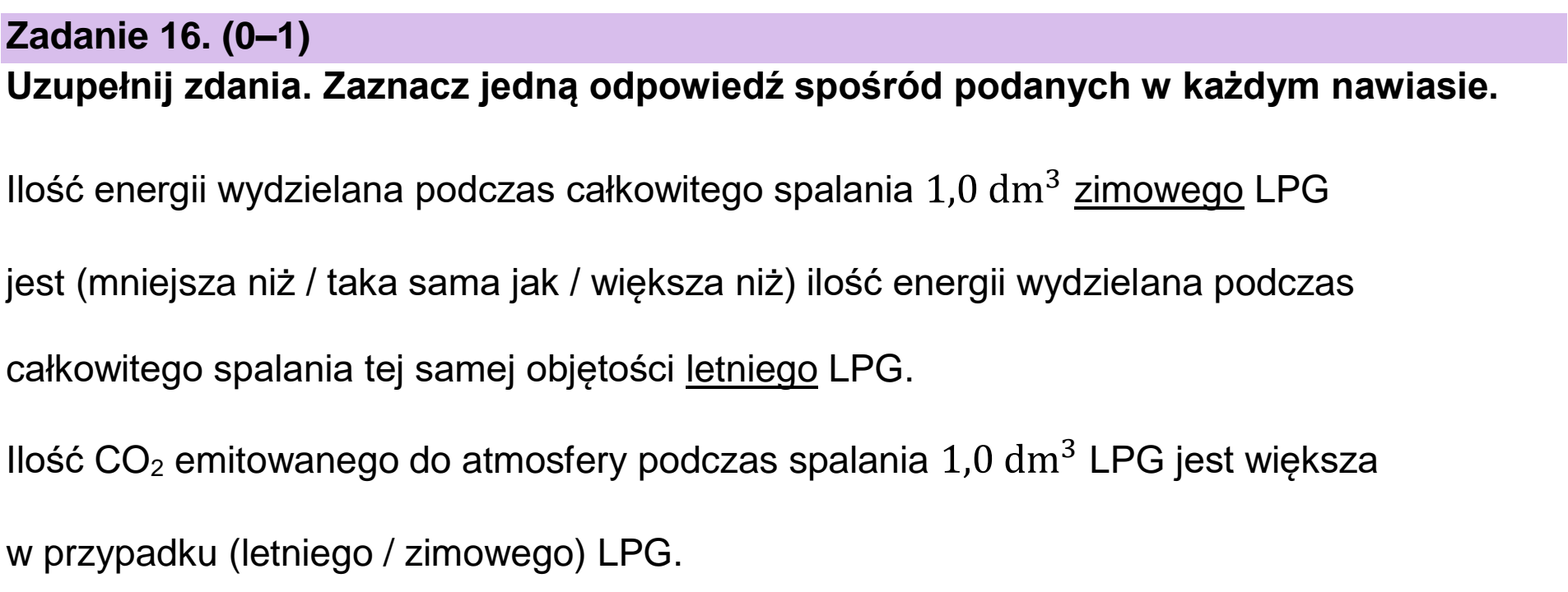 Matura, maj 2025, podgląd zadania 16