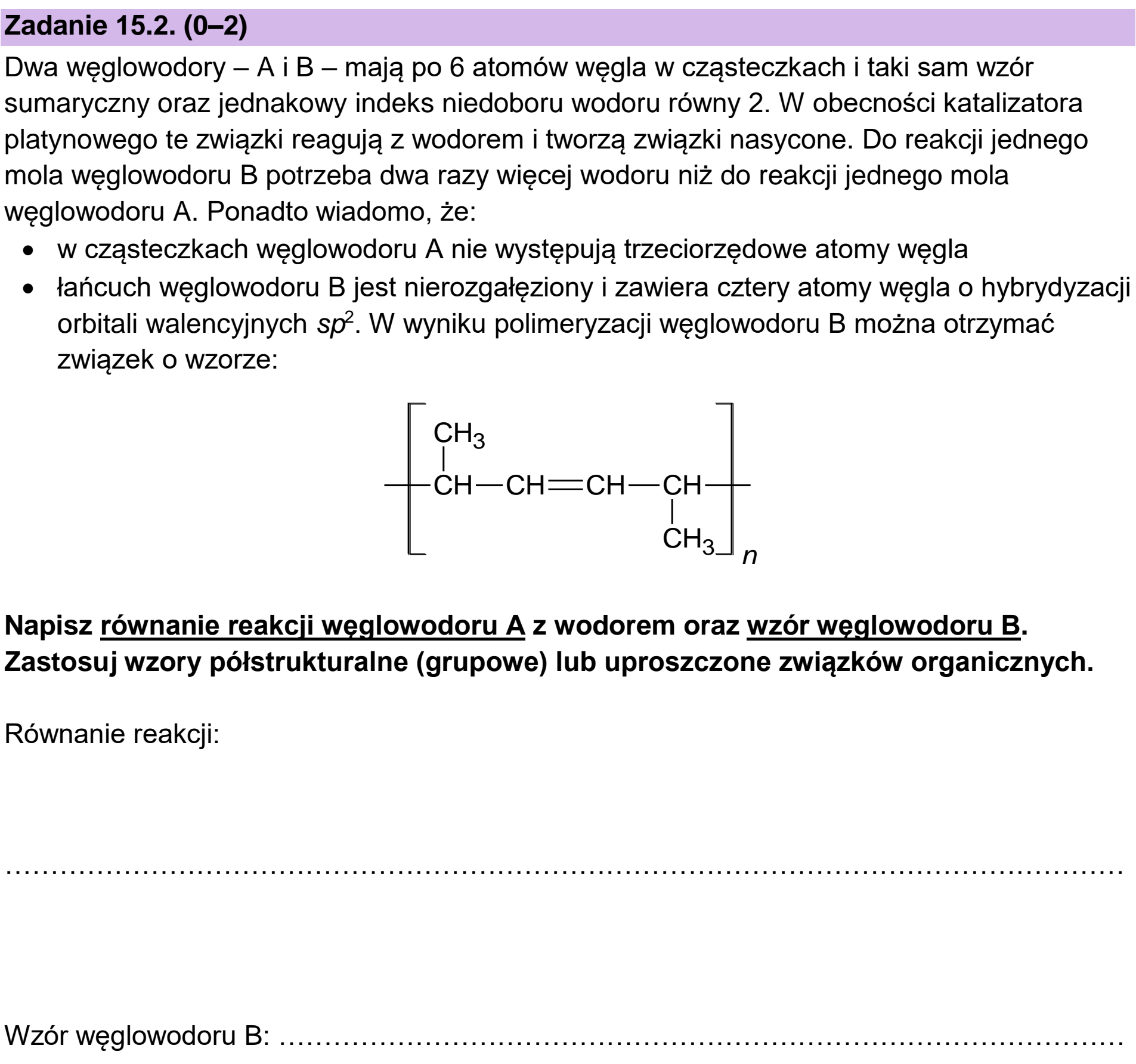 Matura, maj 2026, zadanie 15.2