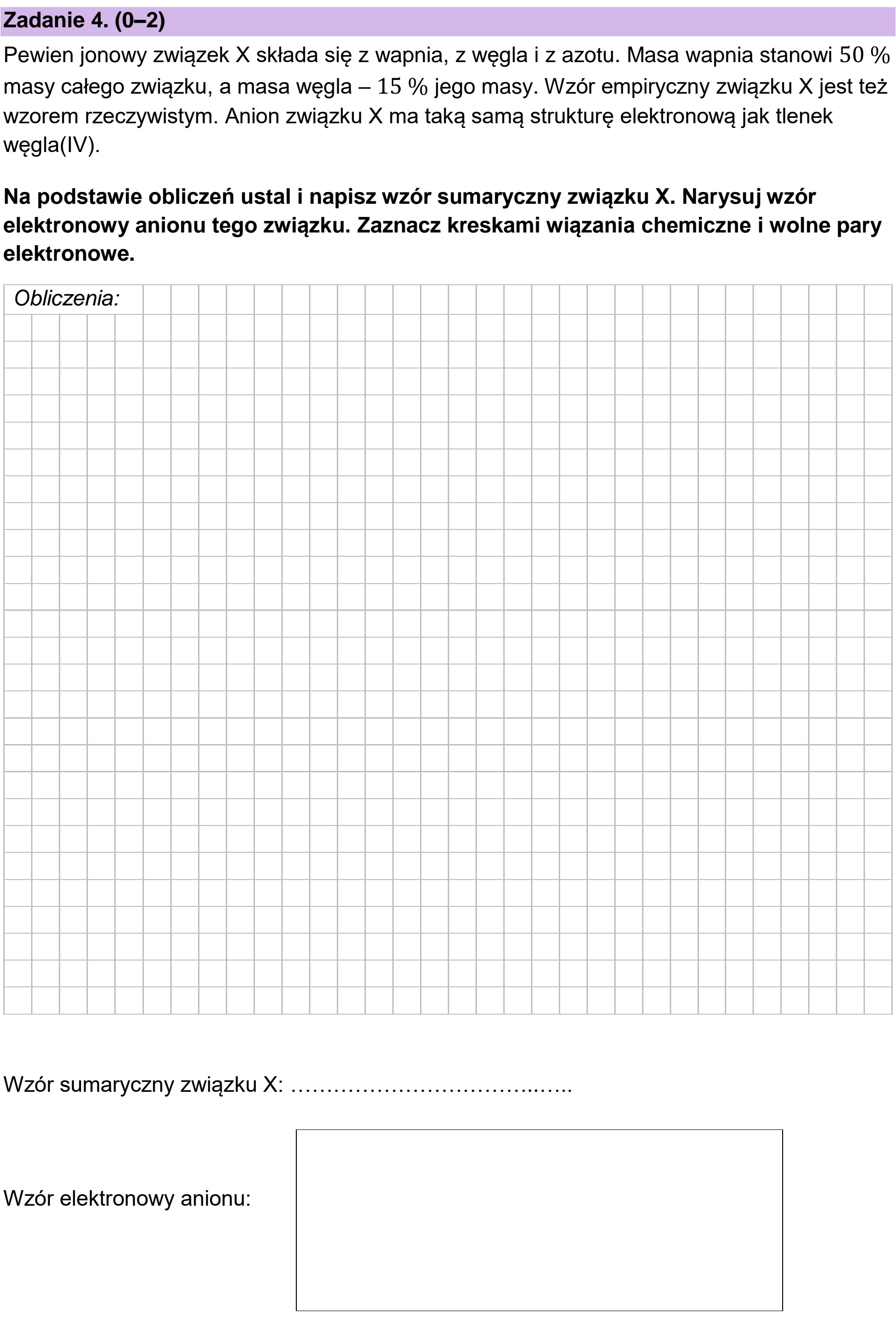 Matura, maj 2026, podgląd zadania 4