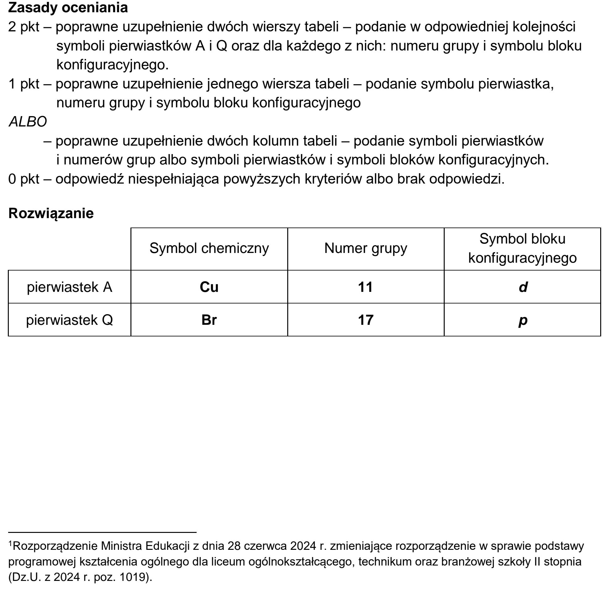 Matura próbna, styczen 2026, odpowiedź do zadania 1.1
