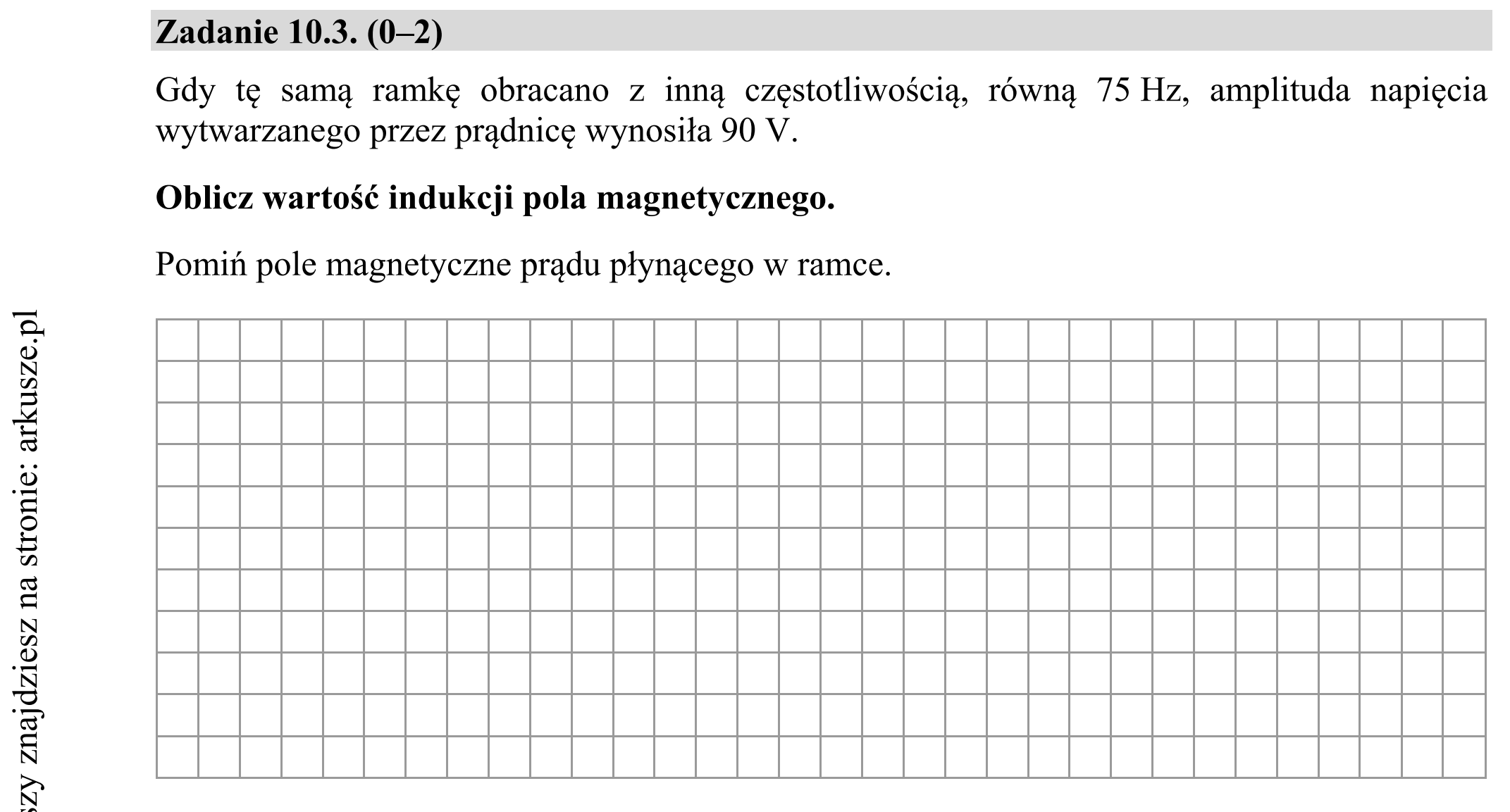 Matura dodatkowa, czerwiec 2017, zadanie 10.3