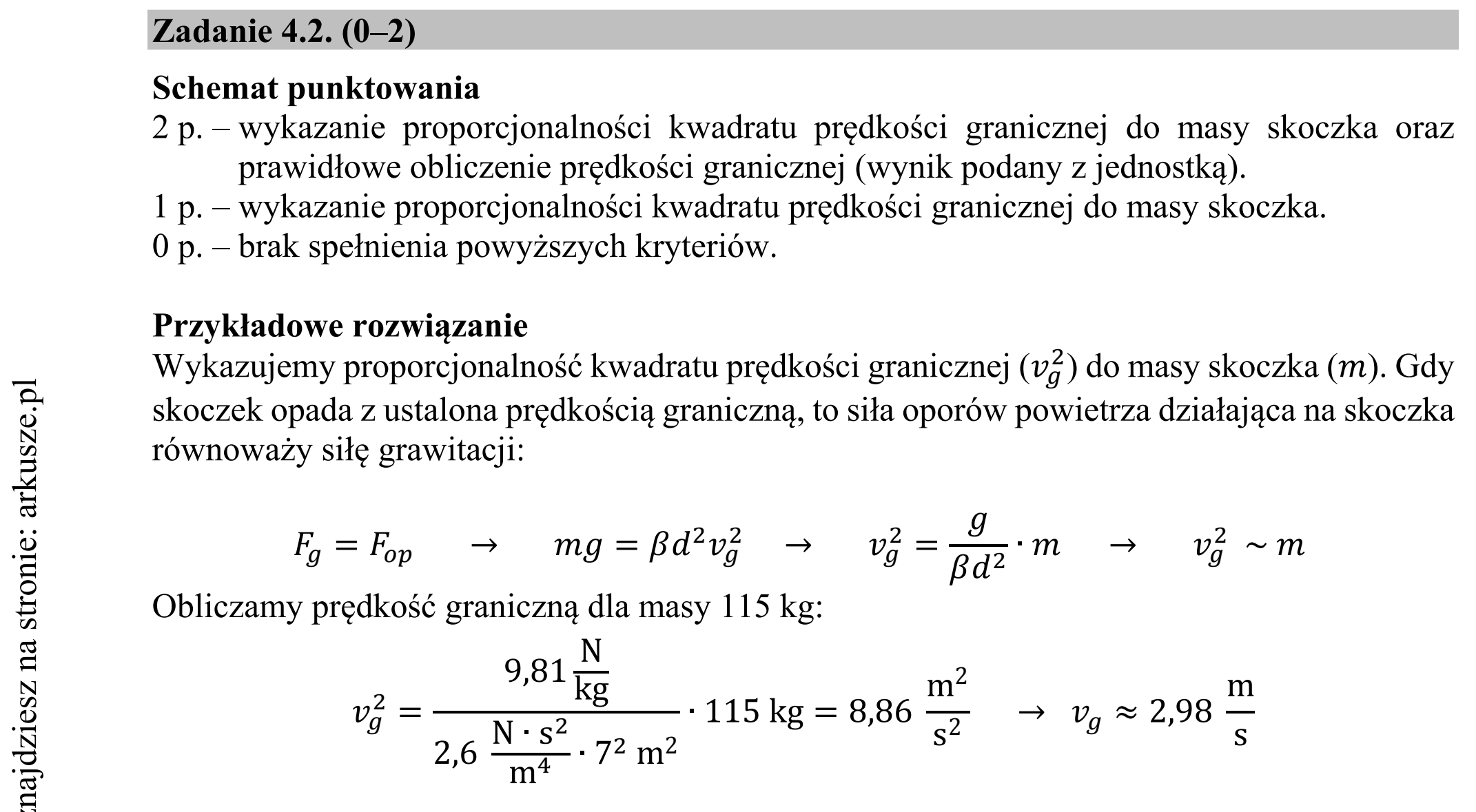 Matura dodatkowa, czerwiec 2018, odpowiedź do zadania 4.2