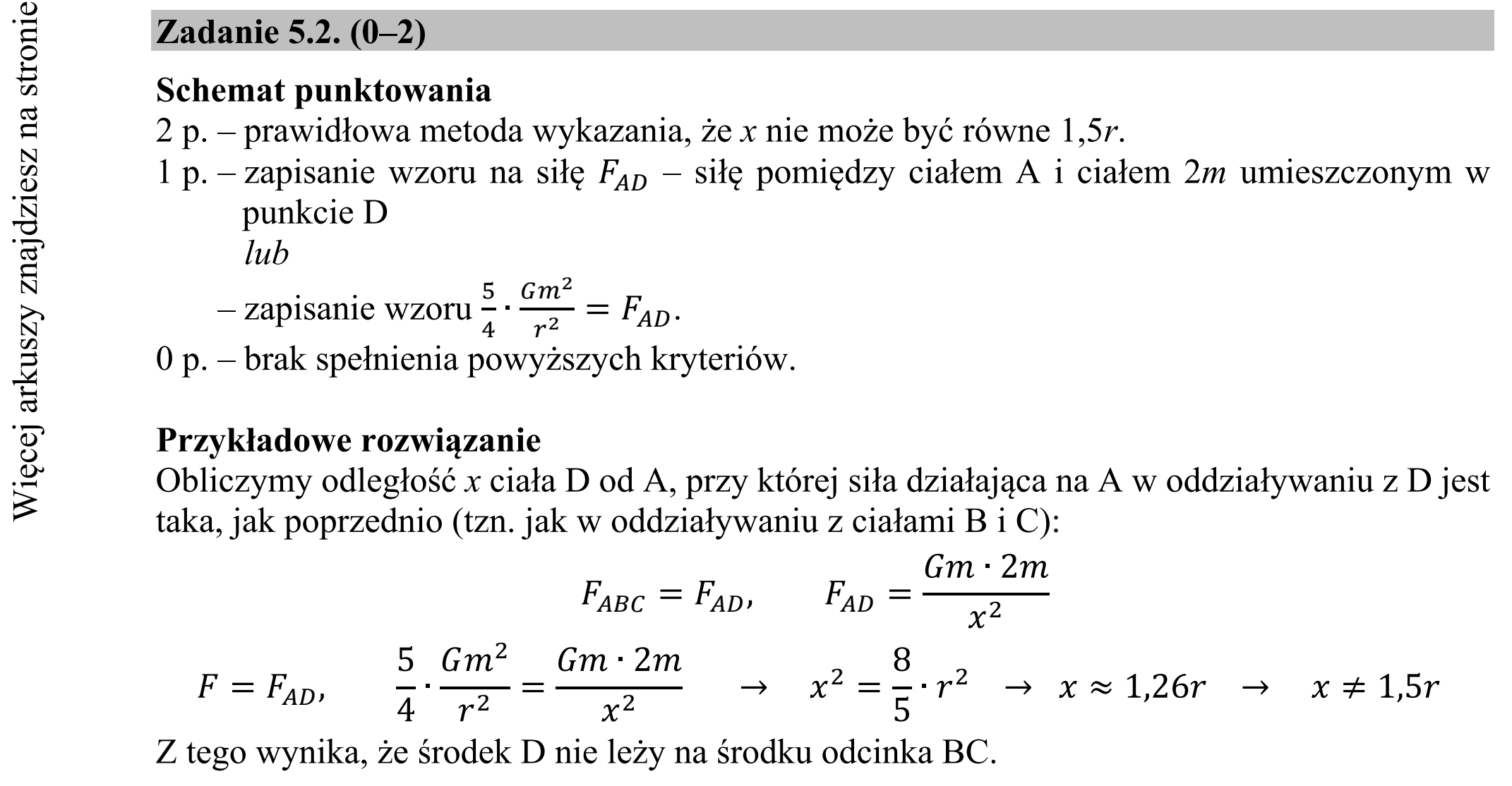Matura dodatkowa, czerwiec 2018, odpowiedź do zadania 5.2