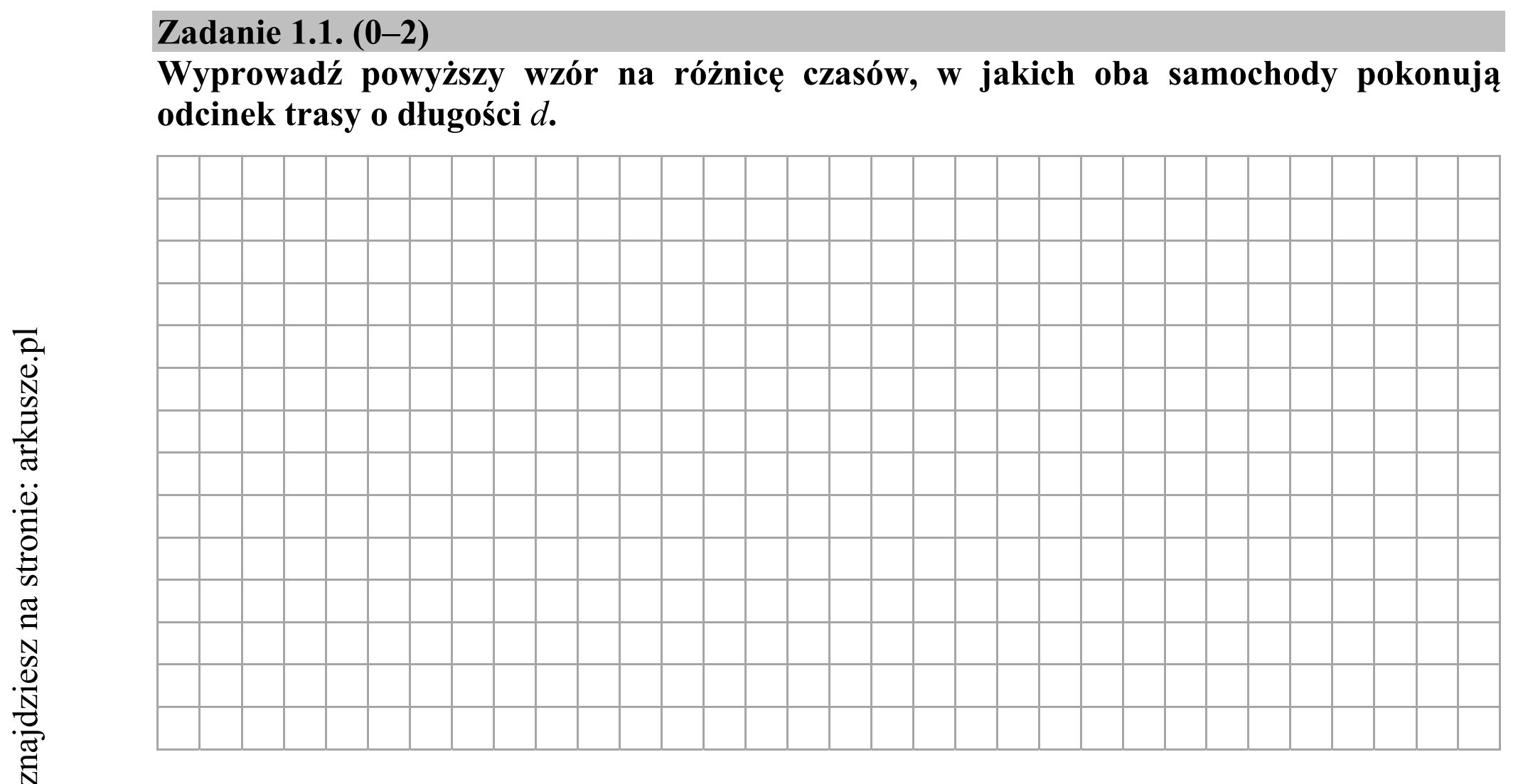 Matura dodatkowa, czerwiec 2018, zadanie 1.1