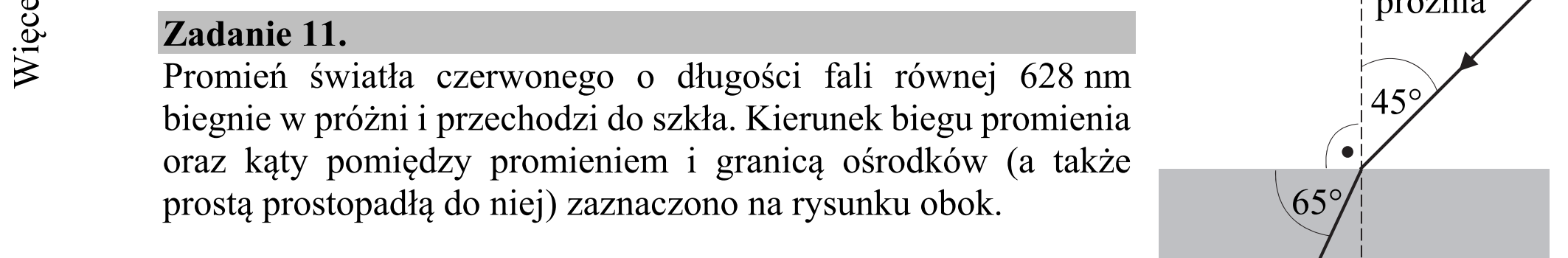 Matura dodatkowa, czerwiec 2018, wstęp zadania 11