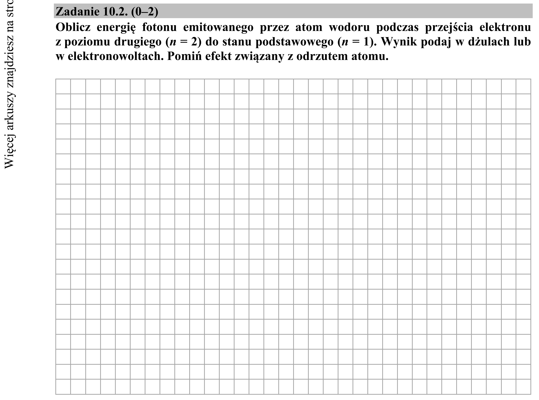 Matura dodatkowa, czerwiec 2019, zadanie 10.2