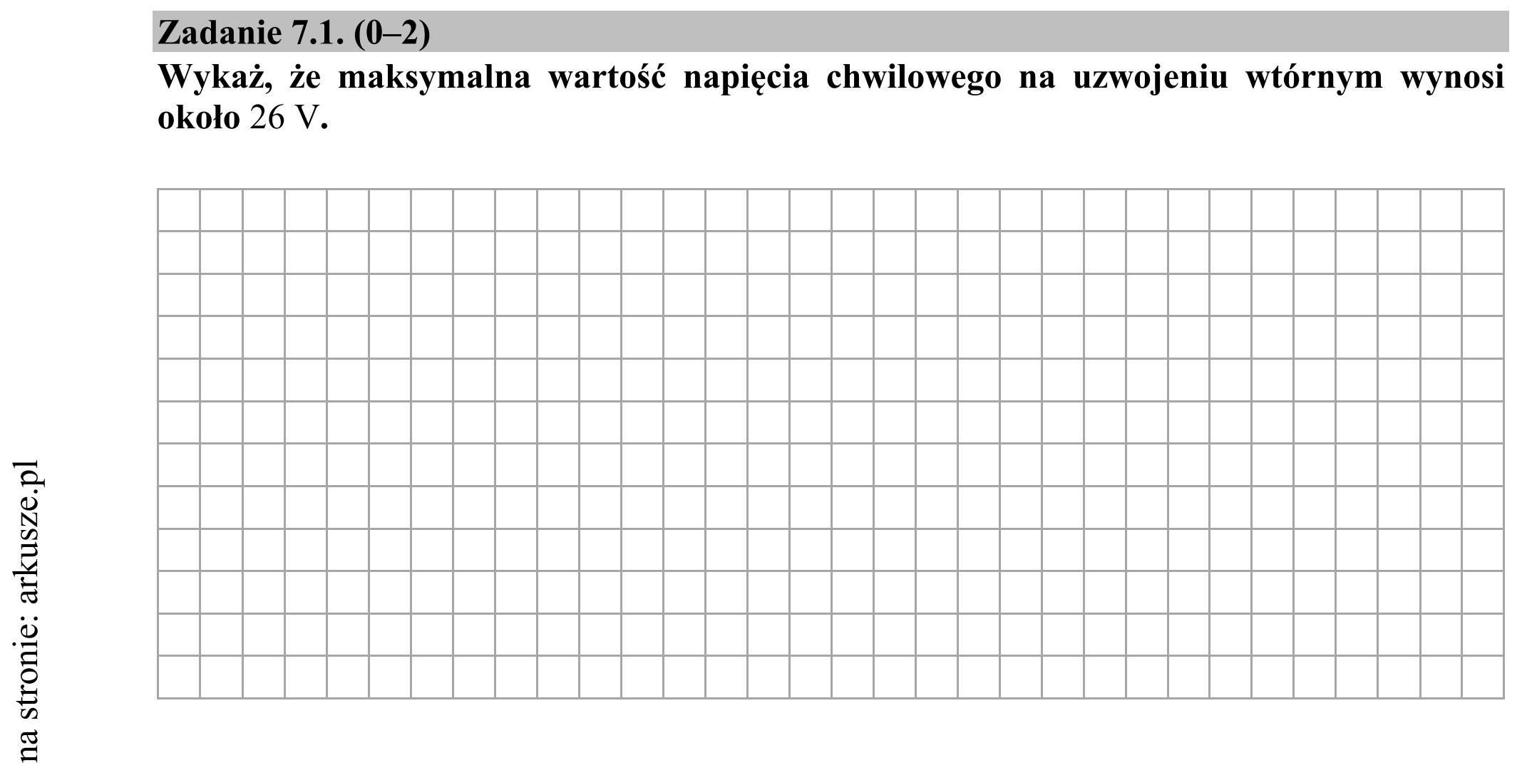 Matura dodatkowa, czerwiec 2019, zadanie 7.1