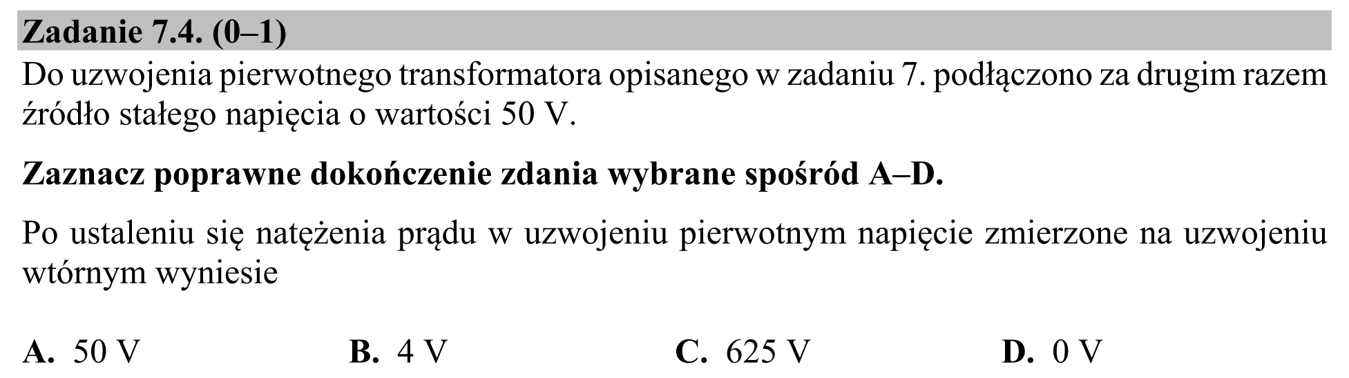 Matura dodatkowa, czerwiec 2019, zadanie 7.4