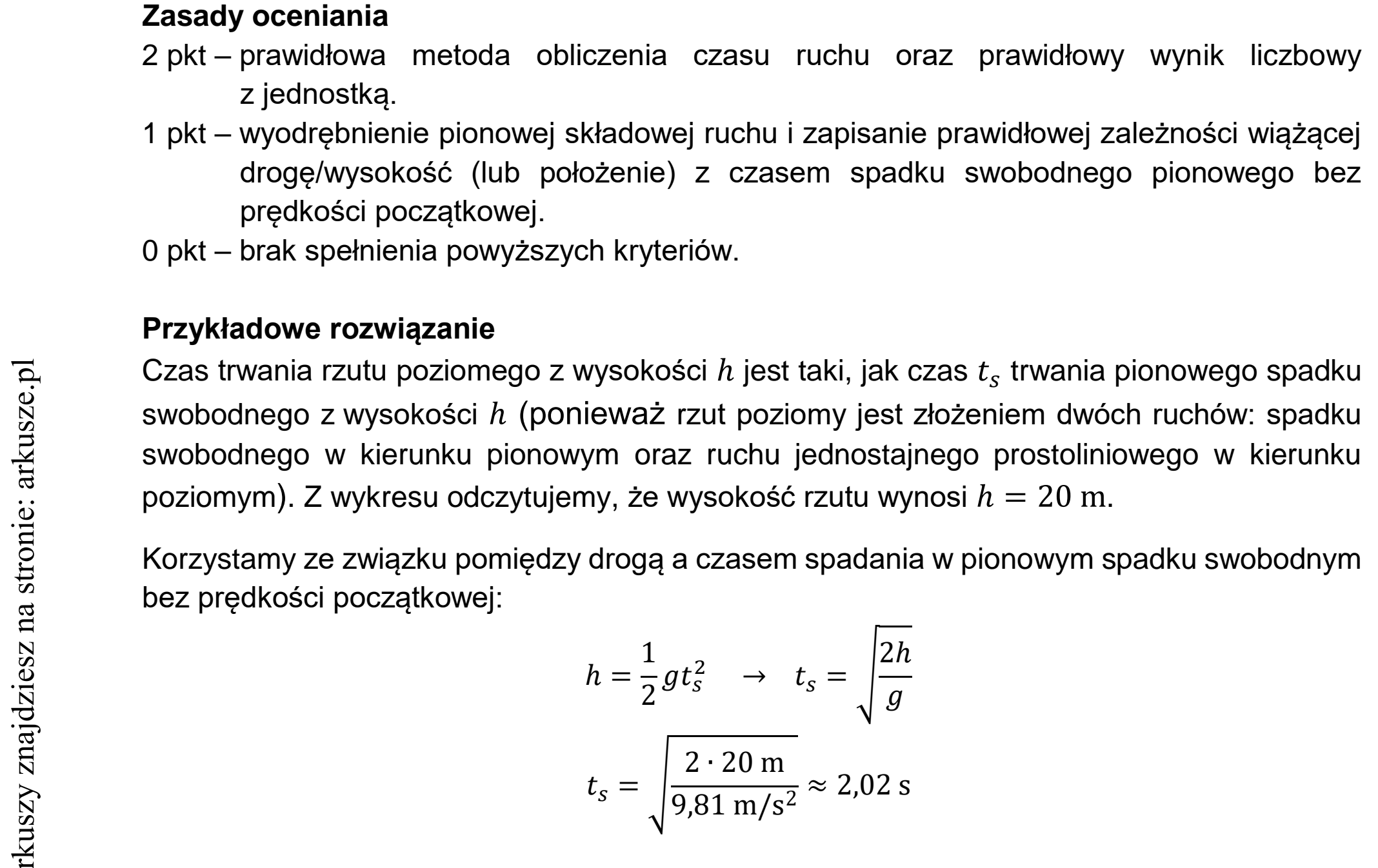 Matura dodatkowa, czerwiec 2021, odpowiedź do zadania 1.1