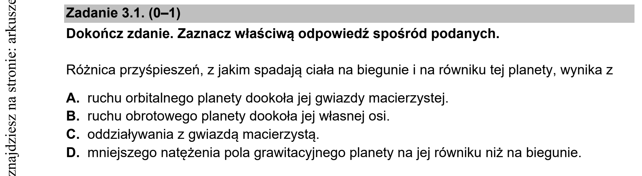 Matura dodatkowa, czerwiec 2021, zadanie 3.1