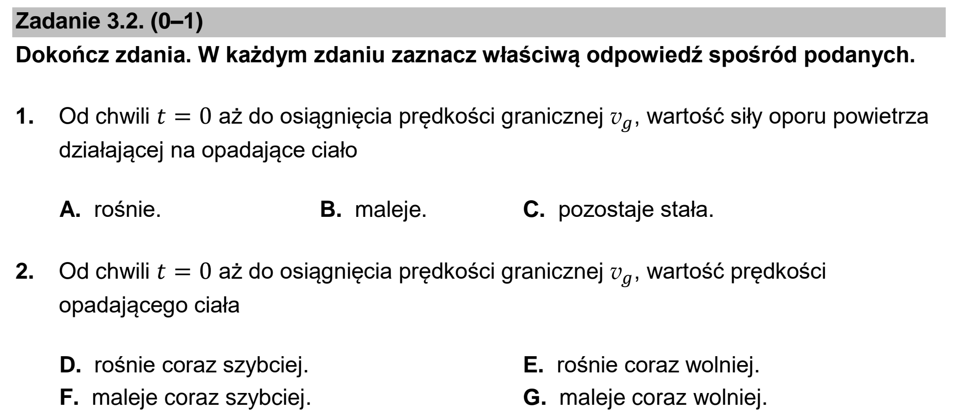 Matura dodatkowa, czerwiec 2022, zadanie 3.2