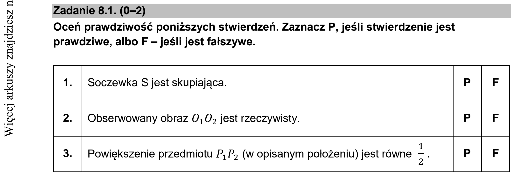 Matura dodatkowa, czerwiec 2022, zadanie 8.1