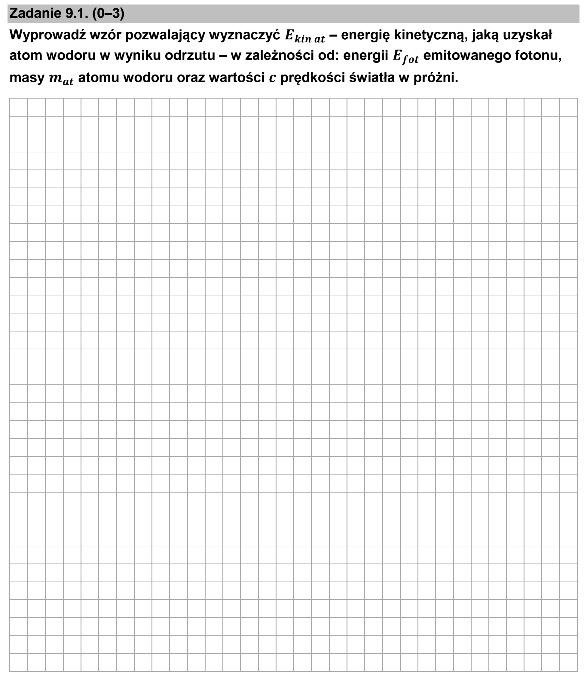 Matura dodatkowa, czerwiec 2023, zadanie 9.1