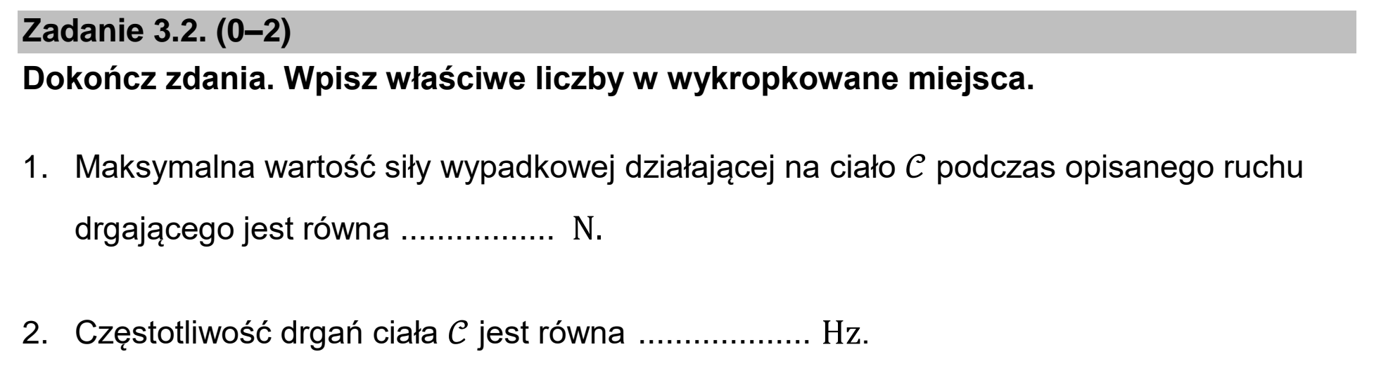 Matura dodatkowa, czerwiec 2024, zadanie 3.2