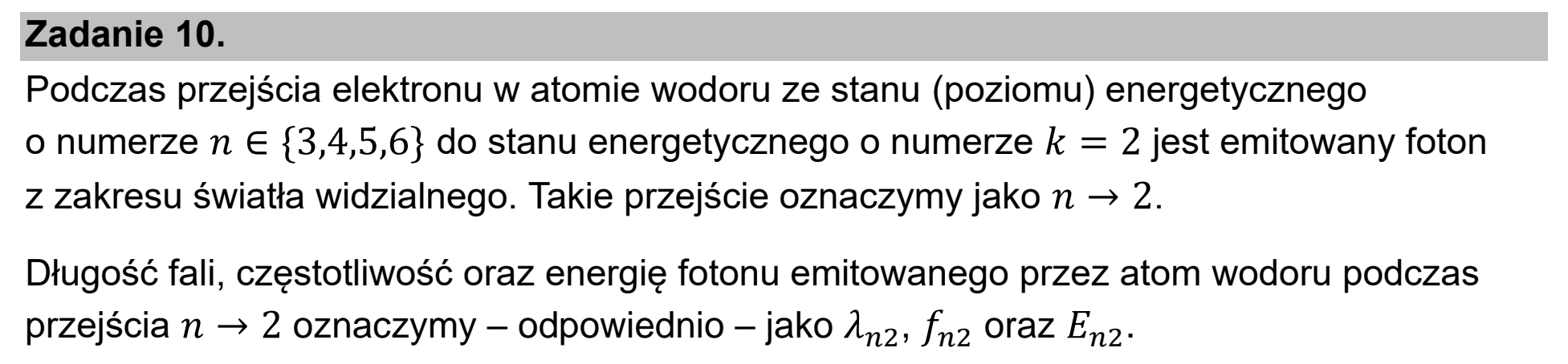 Matura dodatkowa, czerwiec 2026, wstęp zadania 10