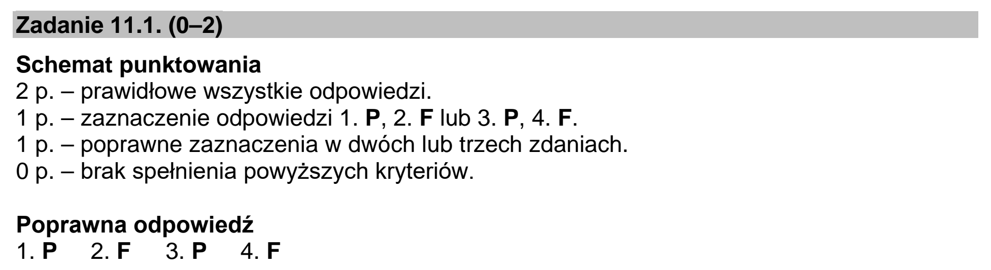 Matura dodatkowa, lipiec 2020, odpowiedź do zadania 11.1