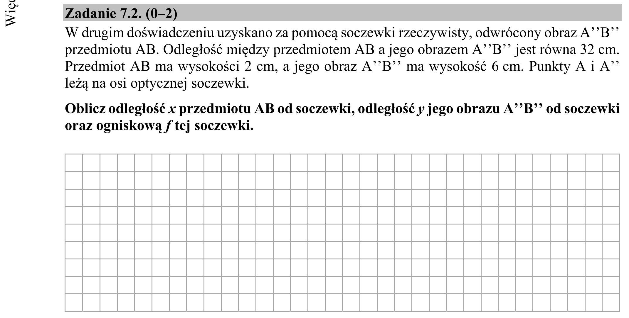 Matura dodatkowa, lipiec 2020, zadanie 7.2, fragment 1