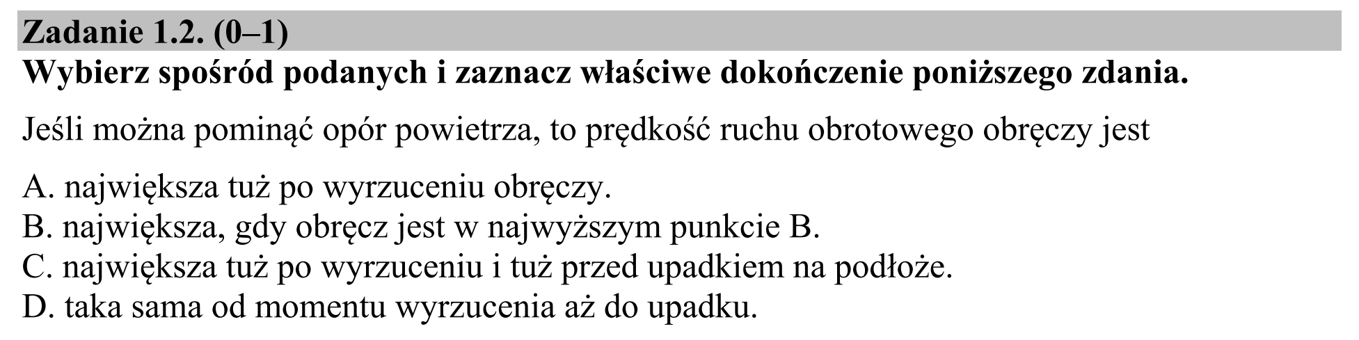Matura, maj 2015, zadanie 1.2