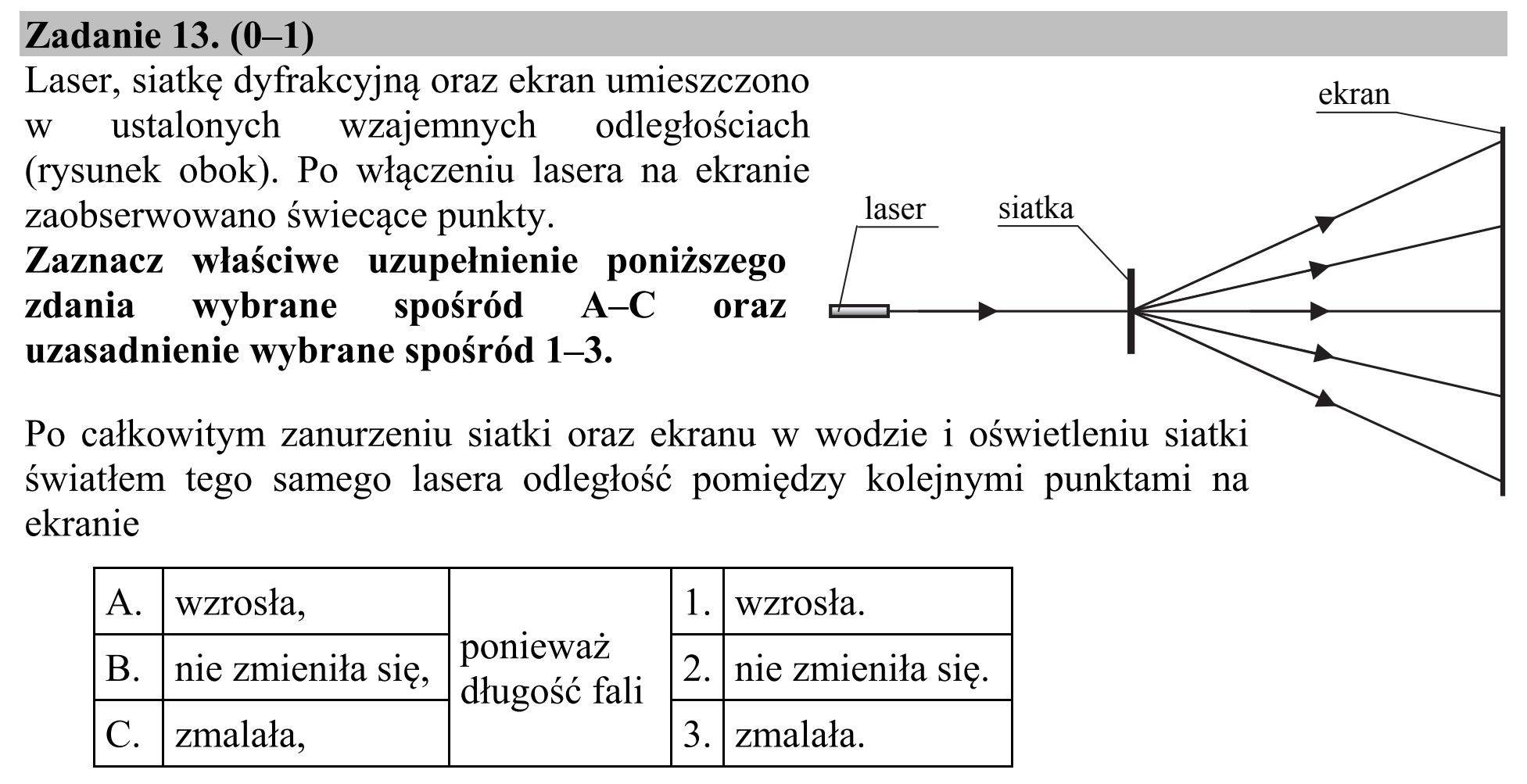 Matura, maj 2015, zadanie 13