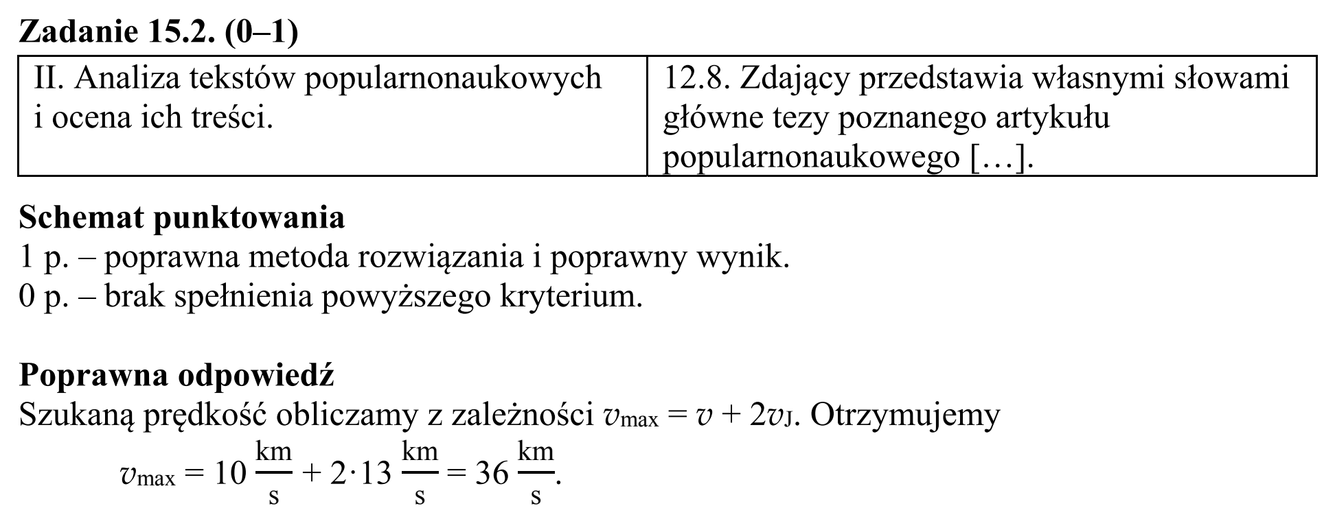 Matura, maj 2016, odpowiedź do zadania 15.2