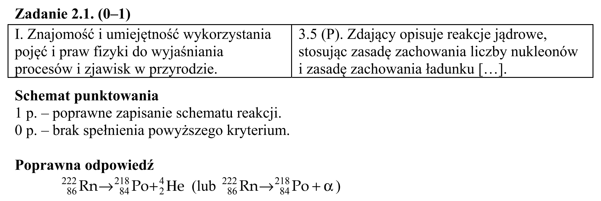 Matura, maj 2016, odpowiedź do zadania 2.1