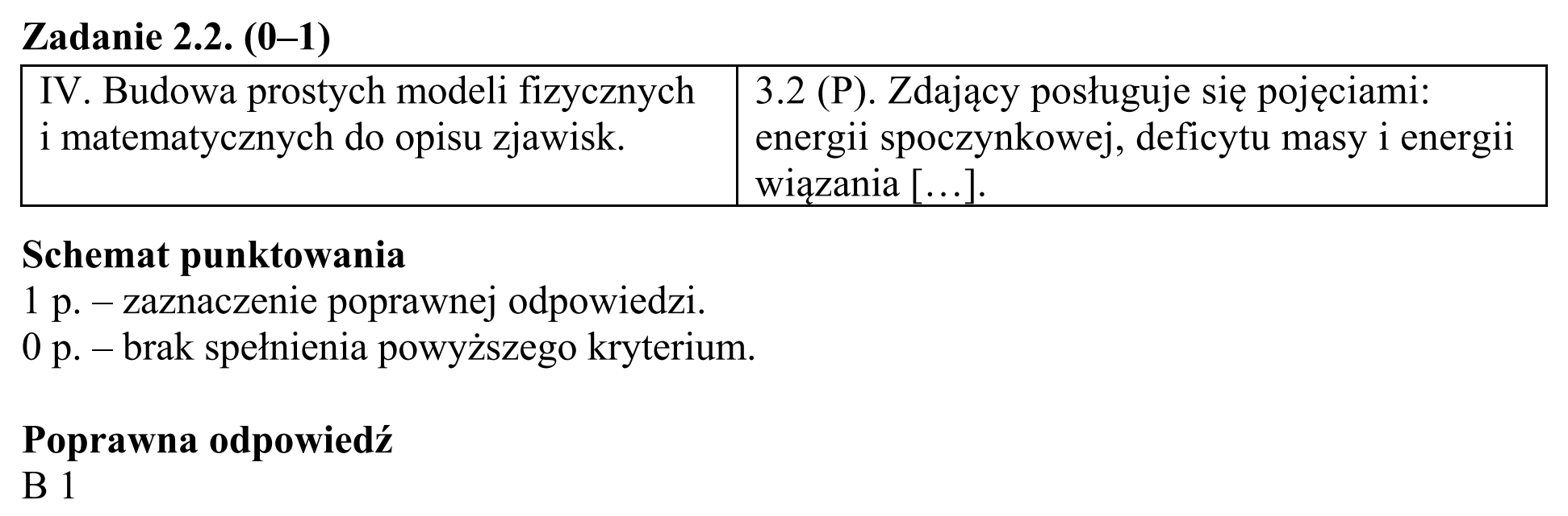 Matura, maj 2016, odpowiedź do zadania 2.2