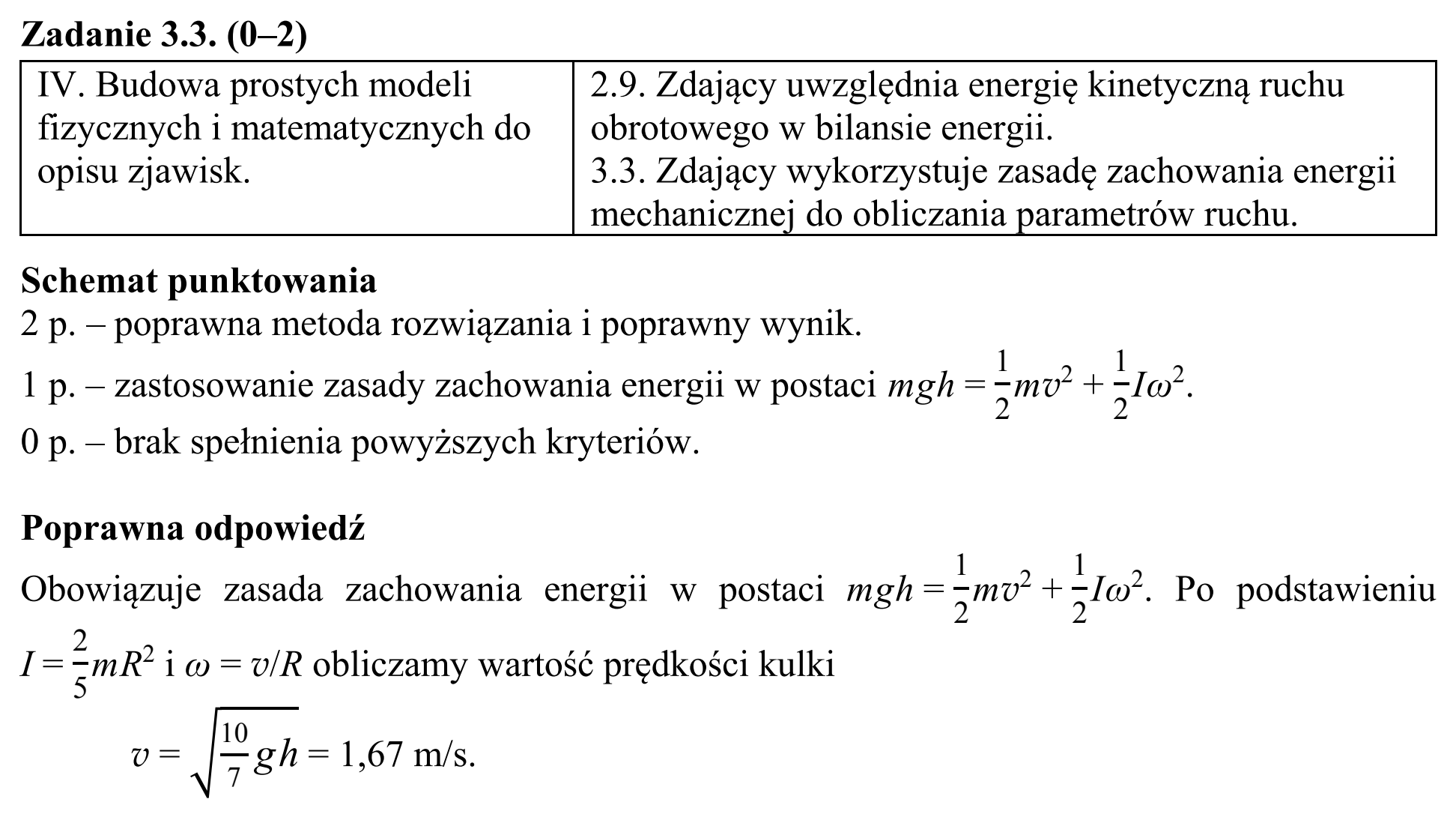 Matura, maj 2016, odpowiedź do zadania 3.3