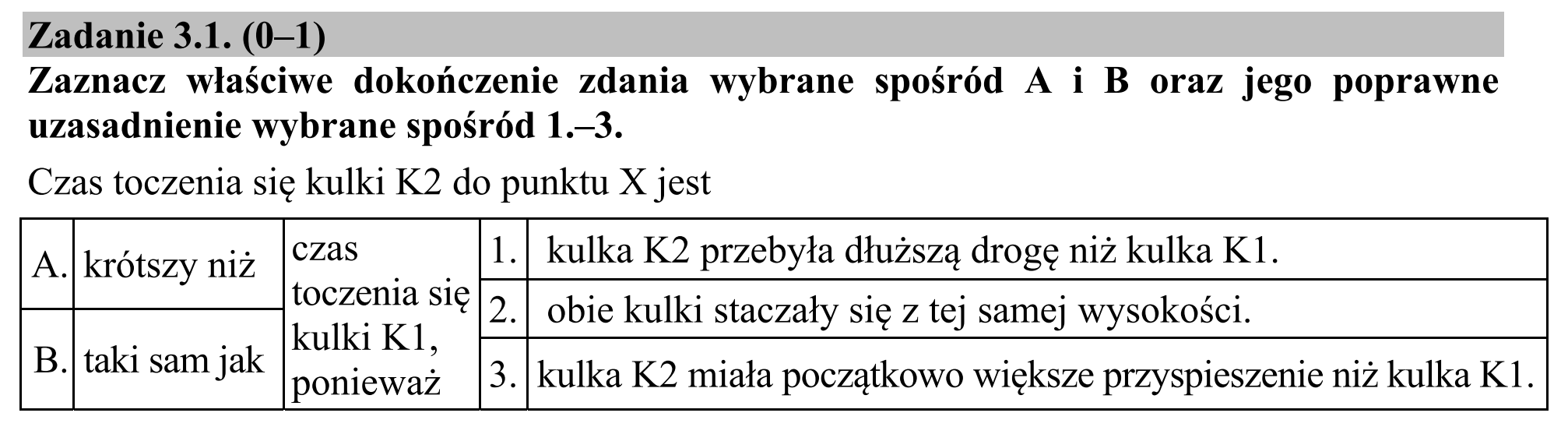 Matura, maj 2016, zadanie 3.1
