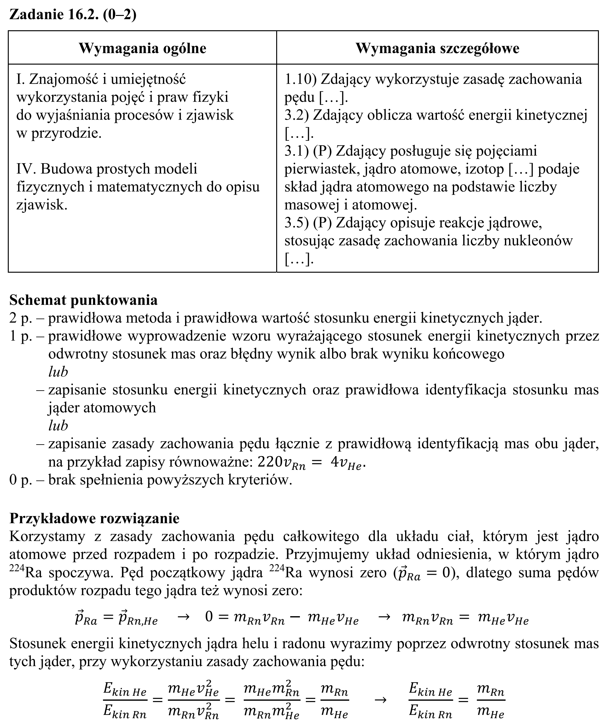Matura, maj 2017, odpowiedź do zadania 16.2, fragment 1