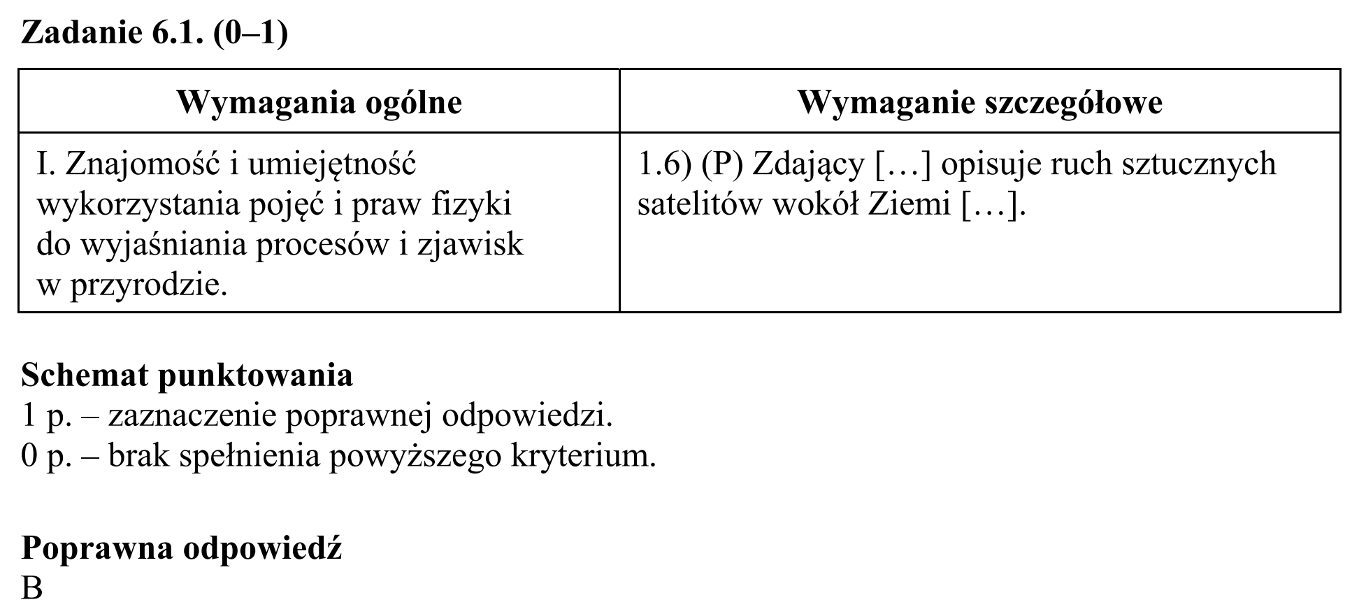 Matura, maj 2017, odpowiedź do zadania 6.1