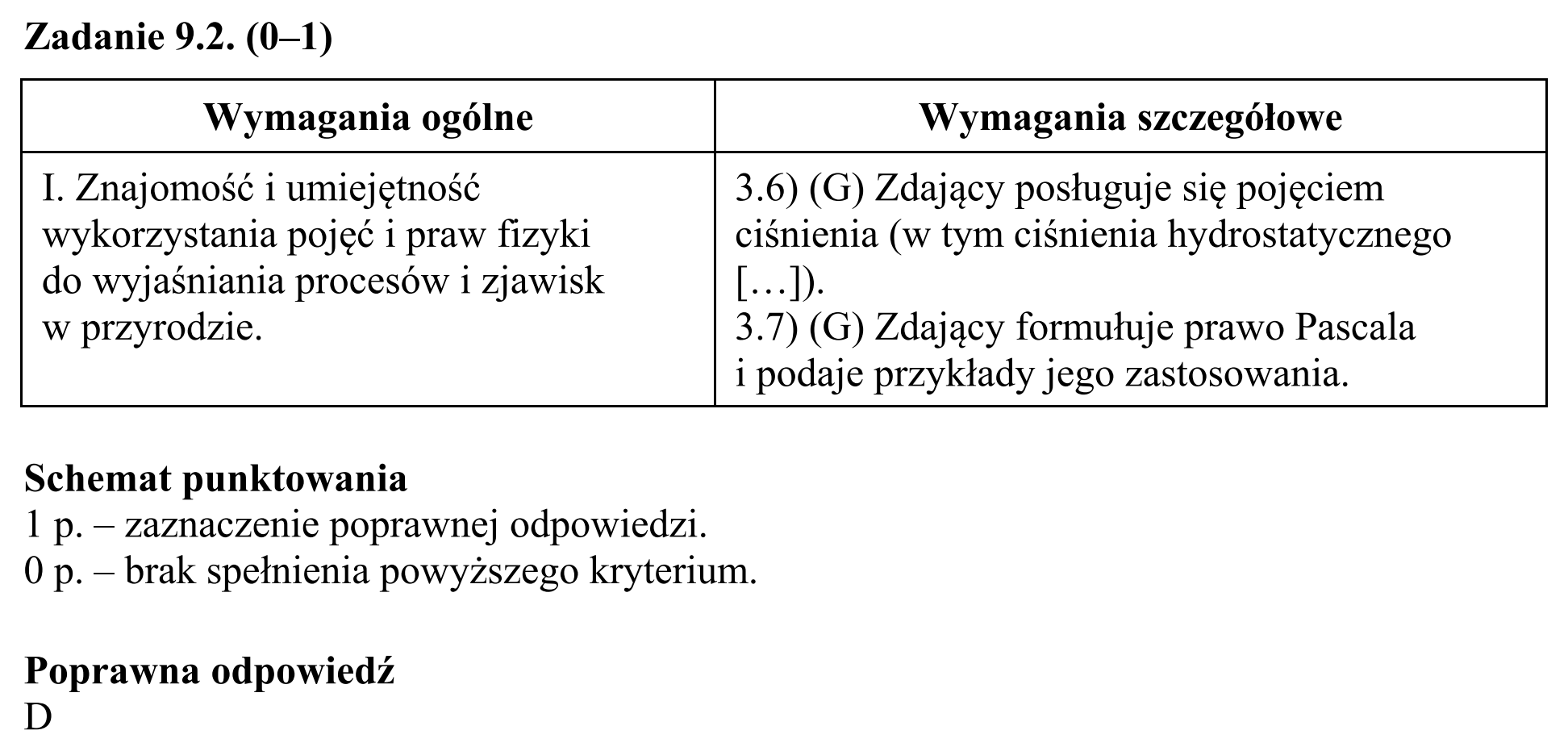 Matura, maj 2017, odpowiedź do zadania 9.2