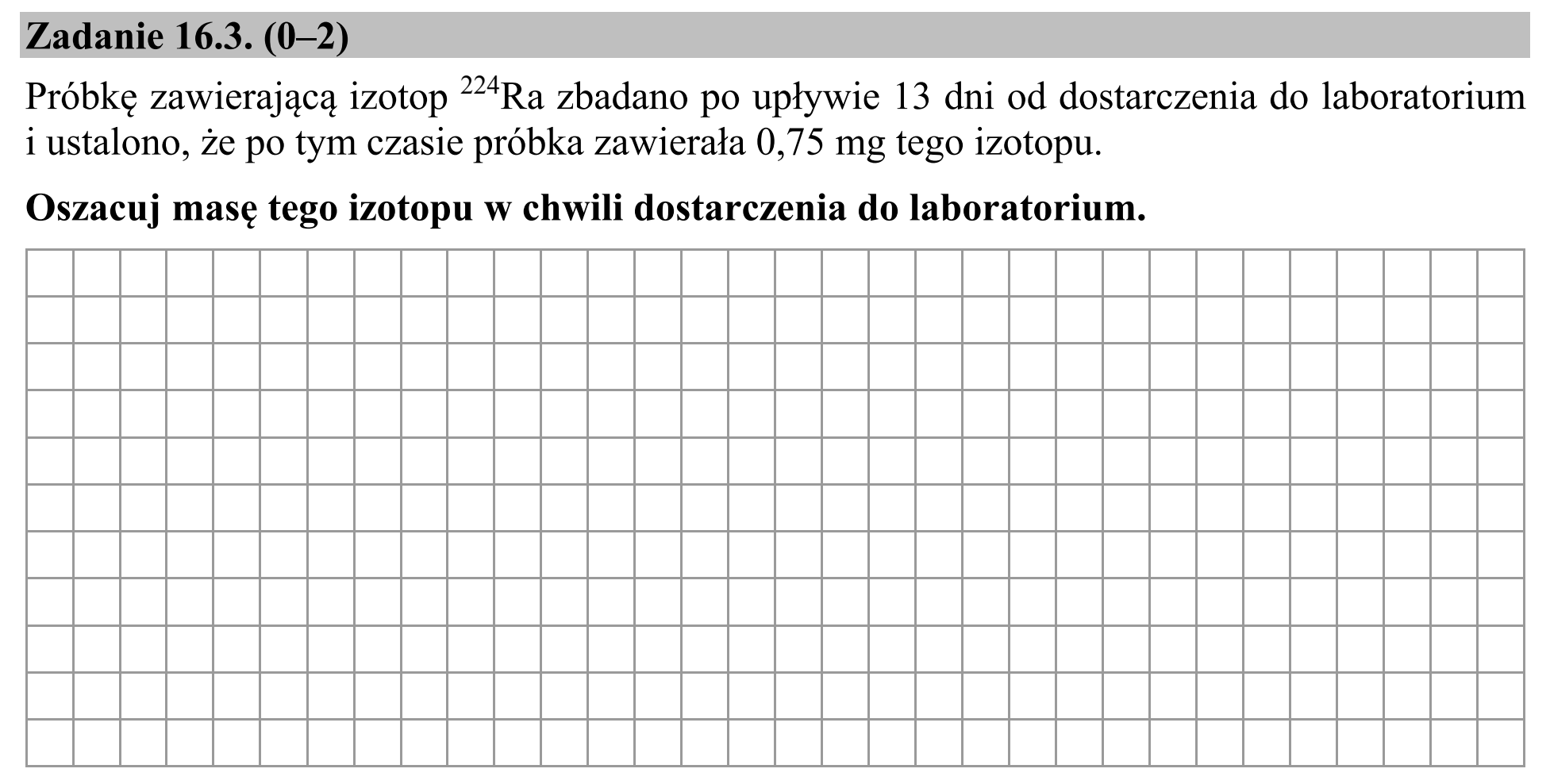 Matura, maj 2017, zadanie 16.3