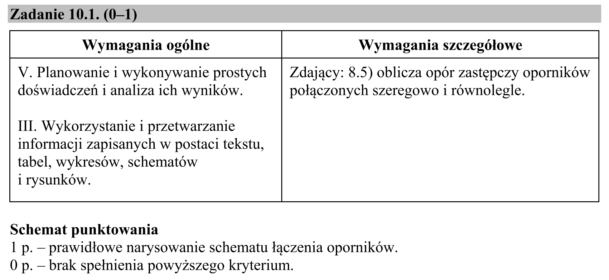 Matura, maj 2018, odpowiedź do zadania 10.1, fragment 1