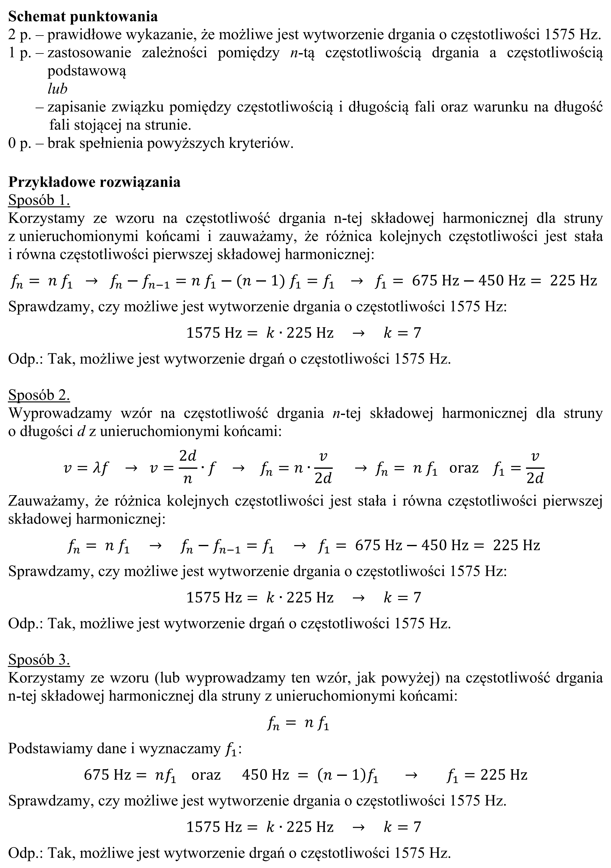 Matura, maj 2018, odpowiedź do zadania 12.3, fragment 2