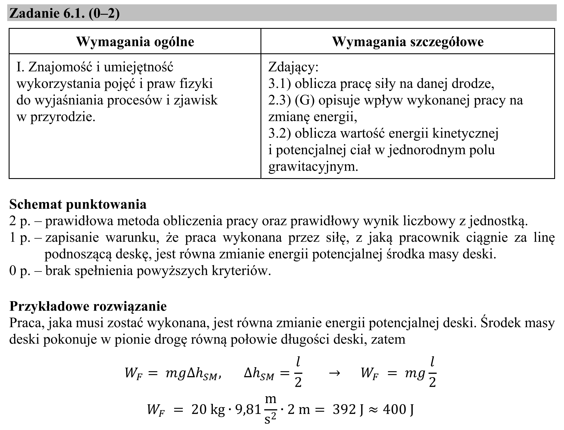 Matura, maj 2018, odpowiedź do zadania 6.1