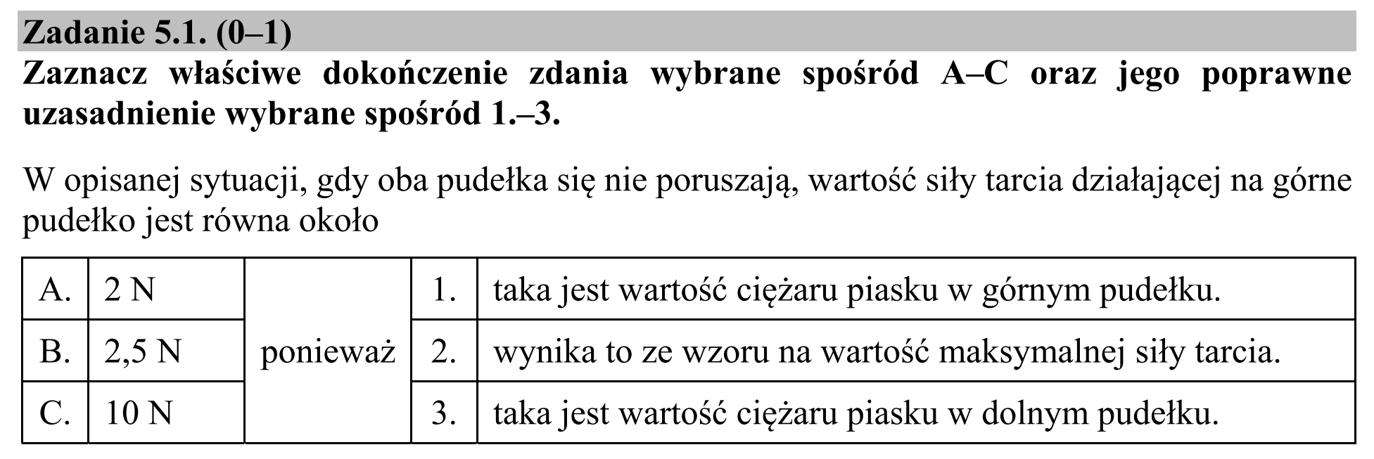 Matura, maj 2018, zadanie 5.1