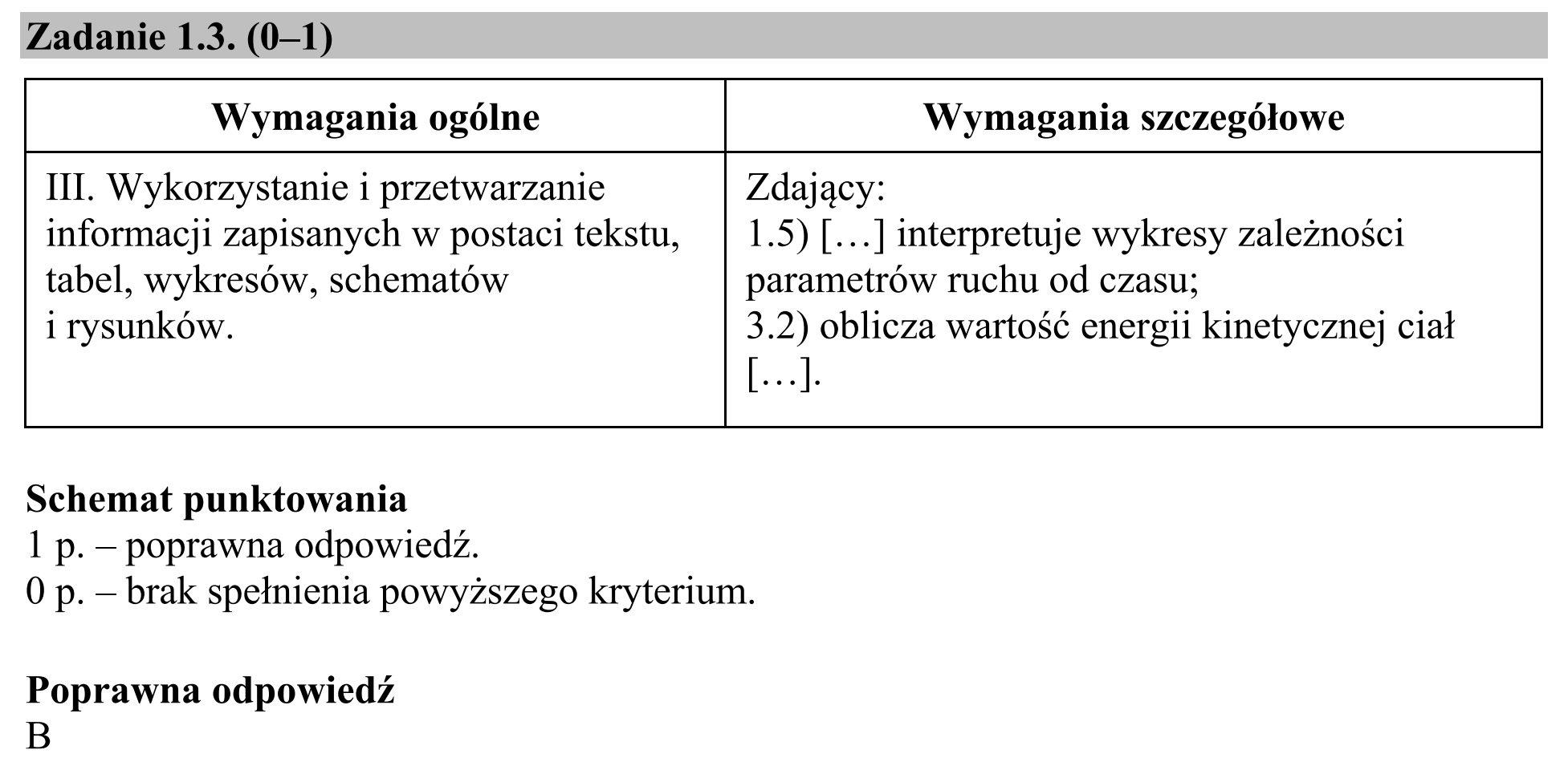 Matura, maj 2019, odpowiedź do zadania 1.3