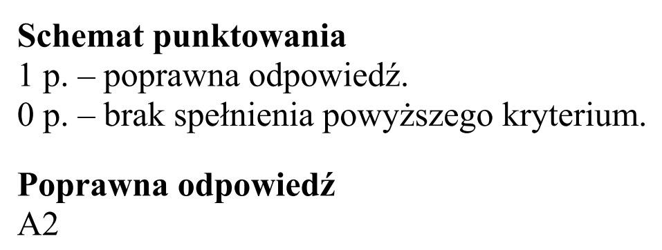 Matura, maj 2019, odpowiedź do zadania 1.4, fragment 2