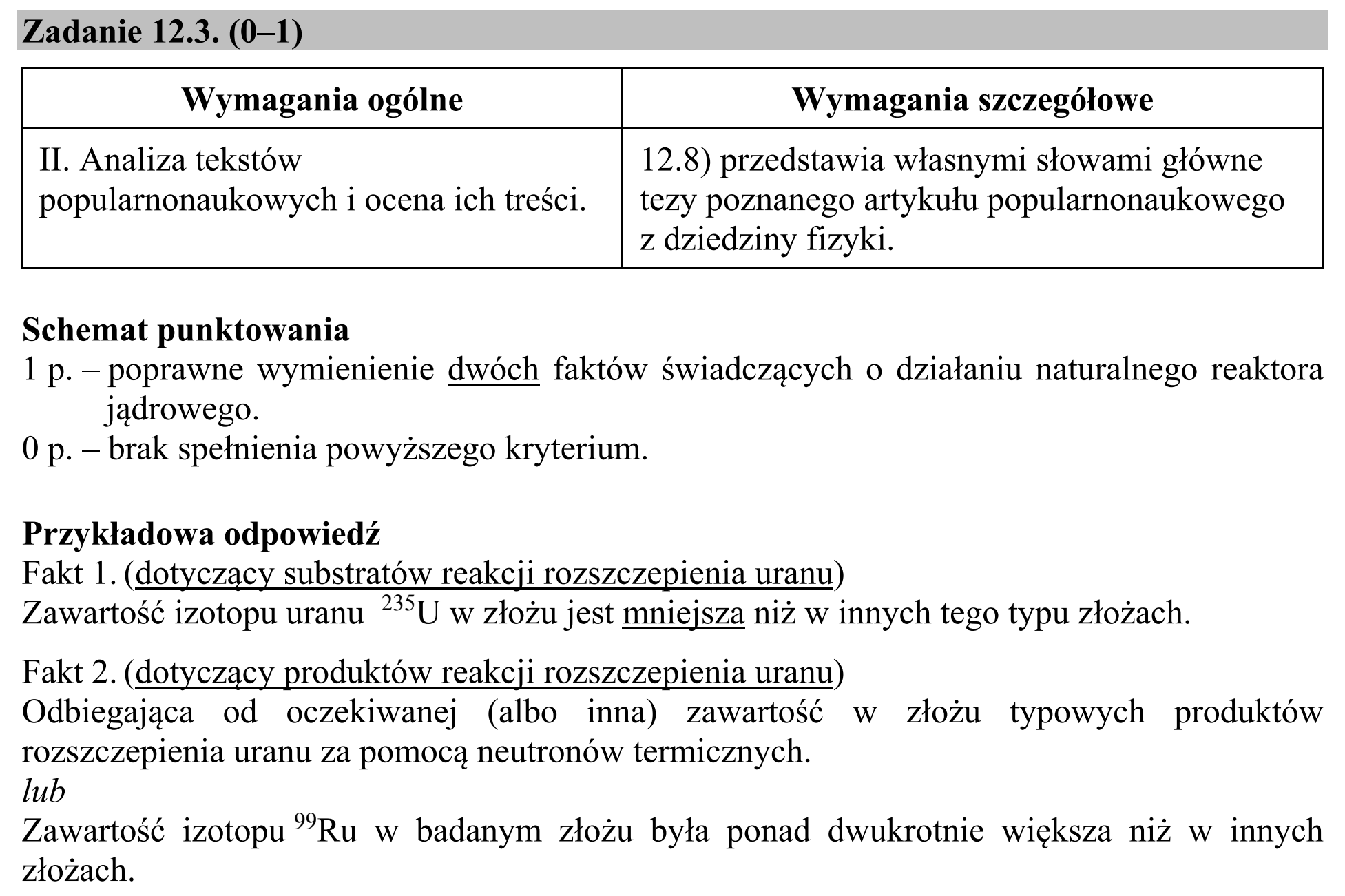 Matura, maj 2019, odpowiedź do zadania 12.3