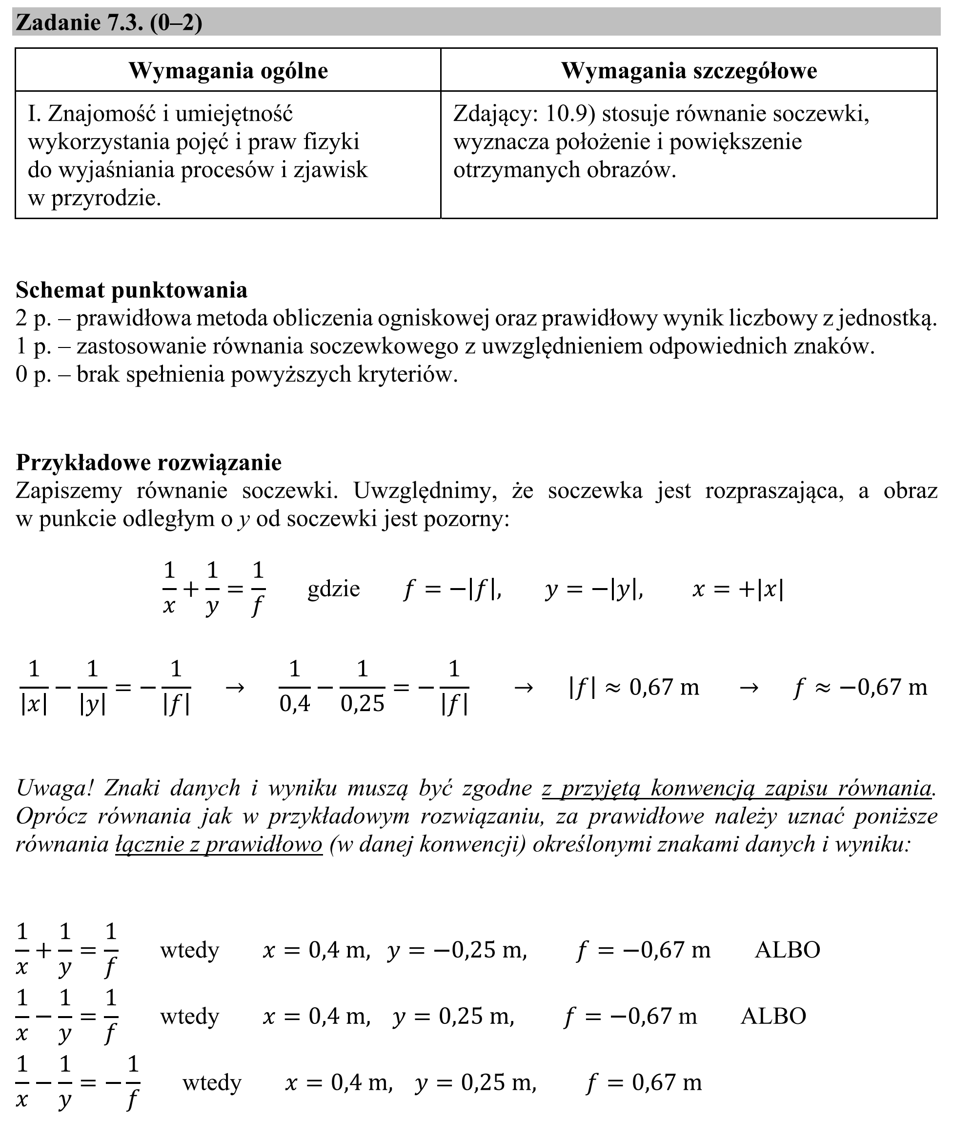 Matura, maj 2019, odpowiedź do zadania 7.3