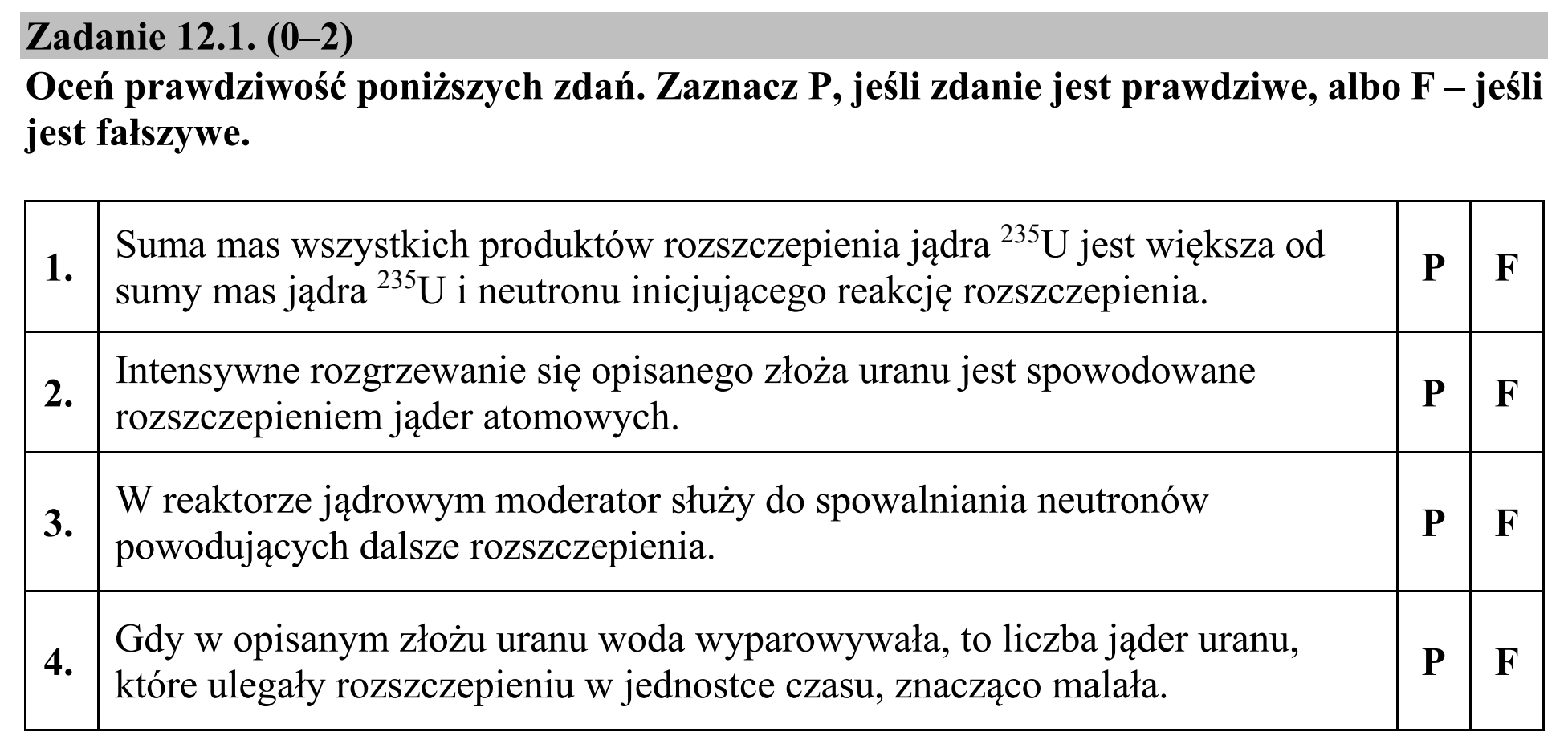 Matura, maj 2019, zadanie 12.1