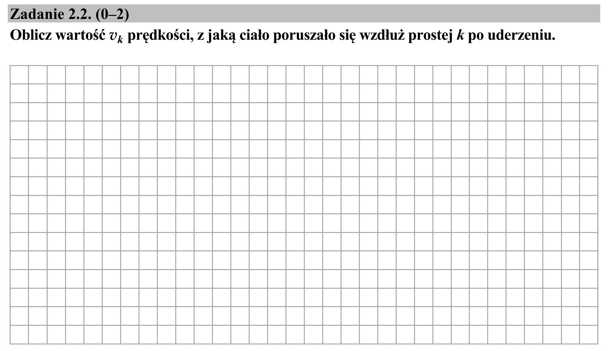 Matura, maj 2020, zadanie 2.2