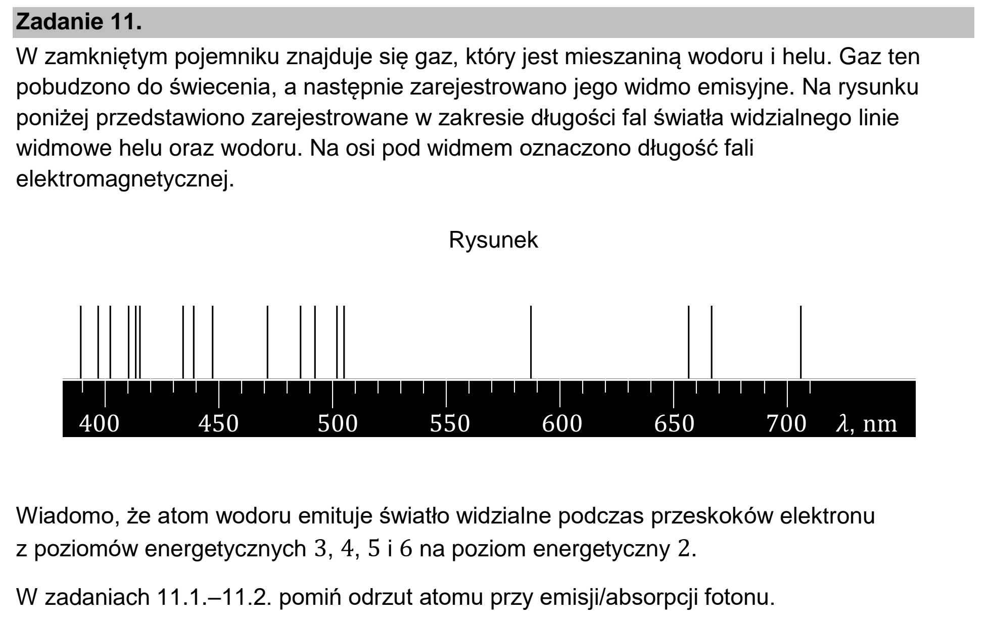 Matura, maj 2022, wstęp zadania 11