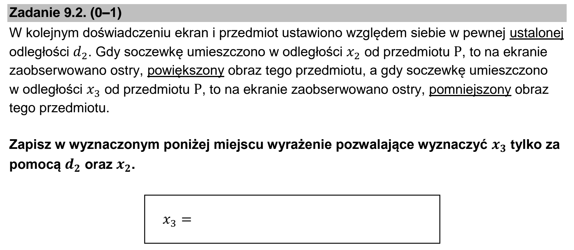 Matura, maj 2022, zadanie 9.2
