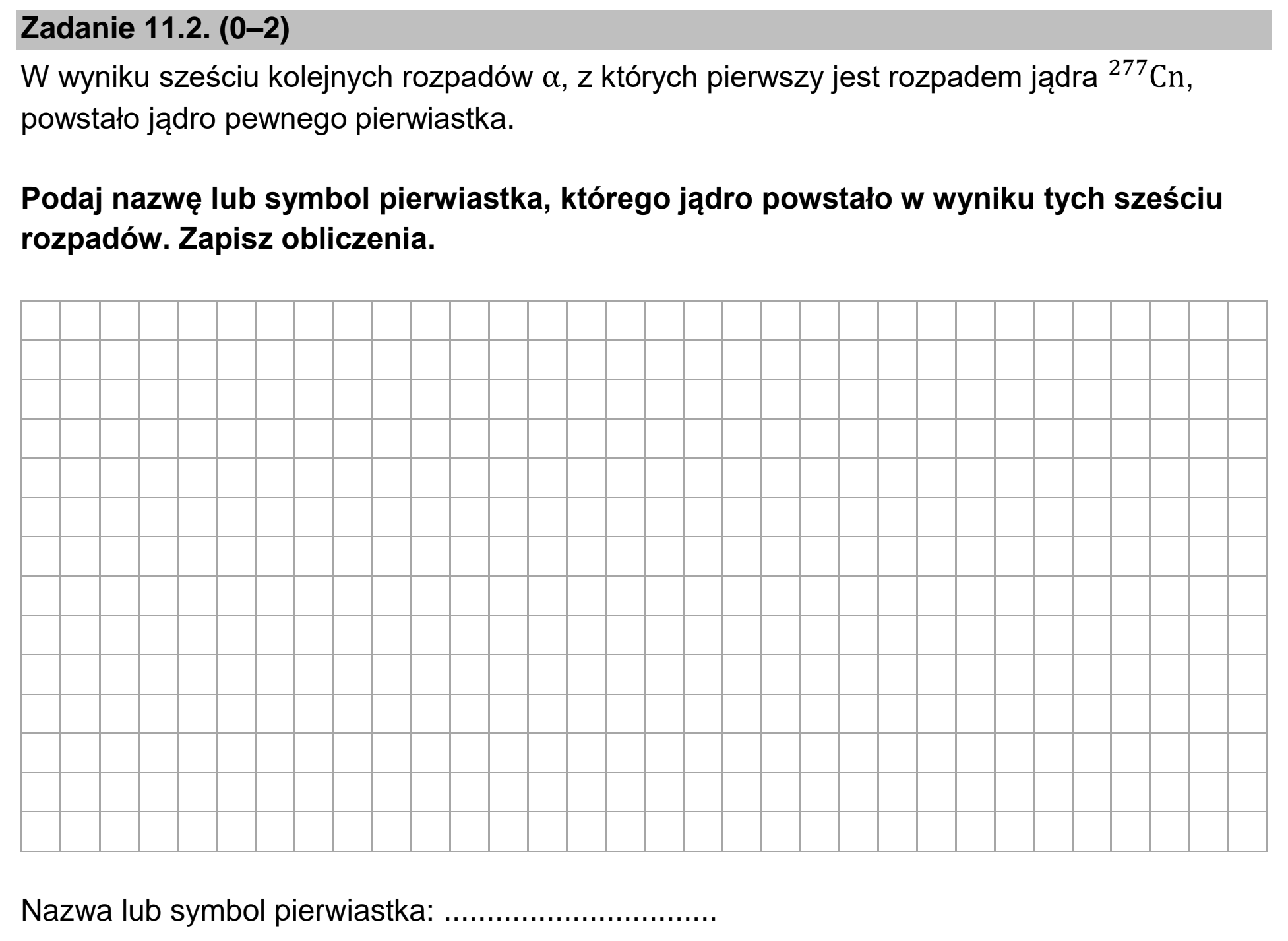 Matura, maj 2023, zadanie 11.2