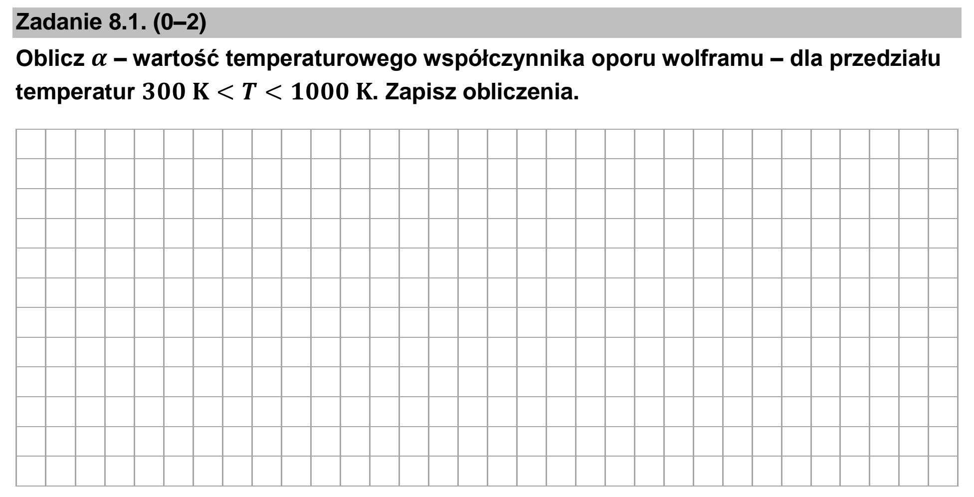 Matura, maj 2023, zadanie 8.1