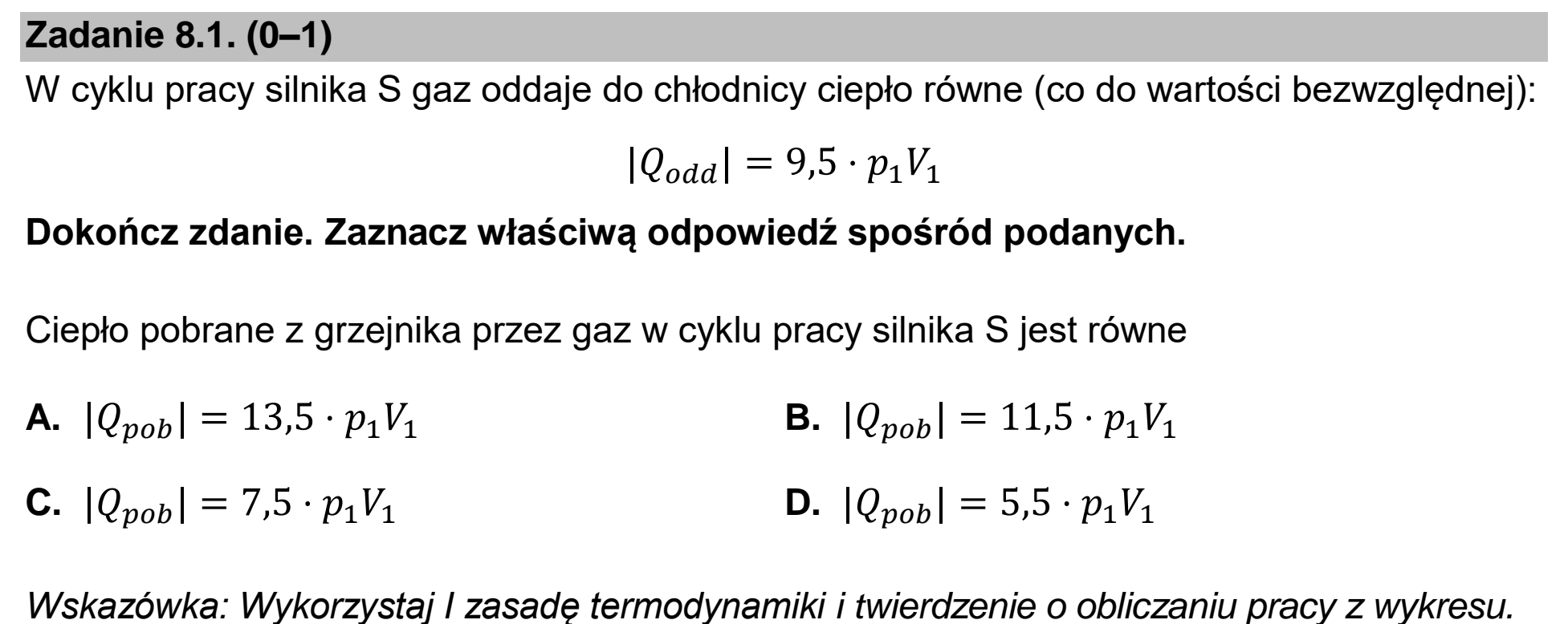 Matura, maj 2024, zadanie 8.1